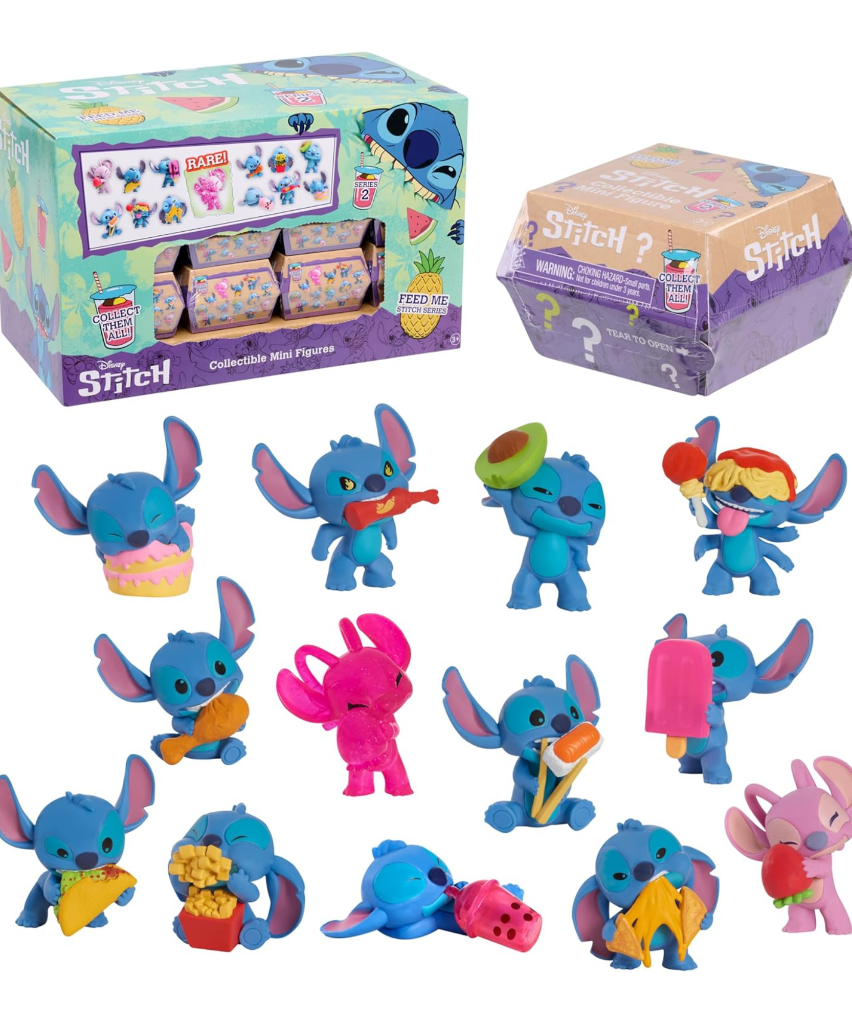 سلسلة ديزني ليلو وستيتش، إطعامني، 2 بوصة (5 سم)، قطعة واحدة من شخصيات ستيتش الغامضة القابلة للتجميع، ألعاب أطفال مرخصة رسميًا من جاست بلاي، من 13 قطعة للتجميع، للأطفال، الأولاد والبنات، من عمر 3 سنوات فما فوق