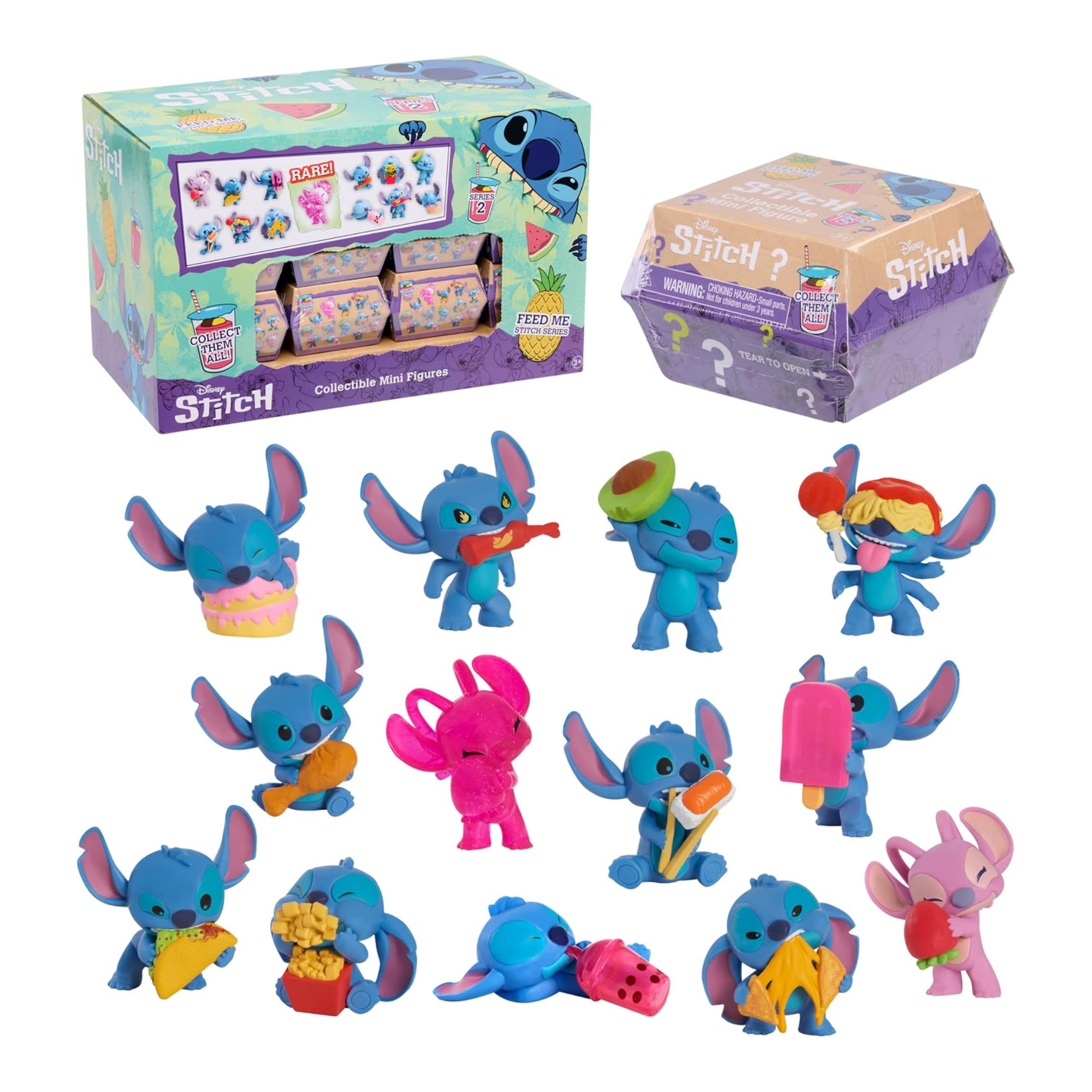 سلسلة ديزني ليلو وستيتش، إطعامني، 2 بوصة (5 سم)، قطعة واحدة من شخصيات ستيتش الغامضة القابلة للتجميع، ألعاب أطفال مرخصة رسميًا من جاست بلاي، من 13 قطعة للتجميع، للأطفال، الأولاد والبنات، من عمر 3 سنوات فما فوق