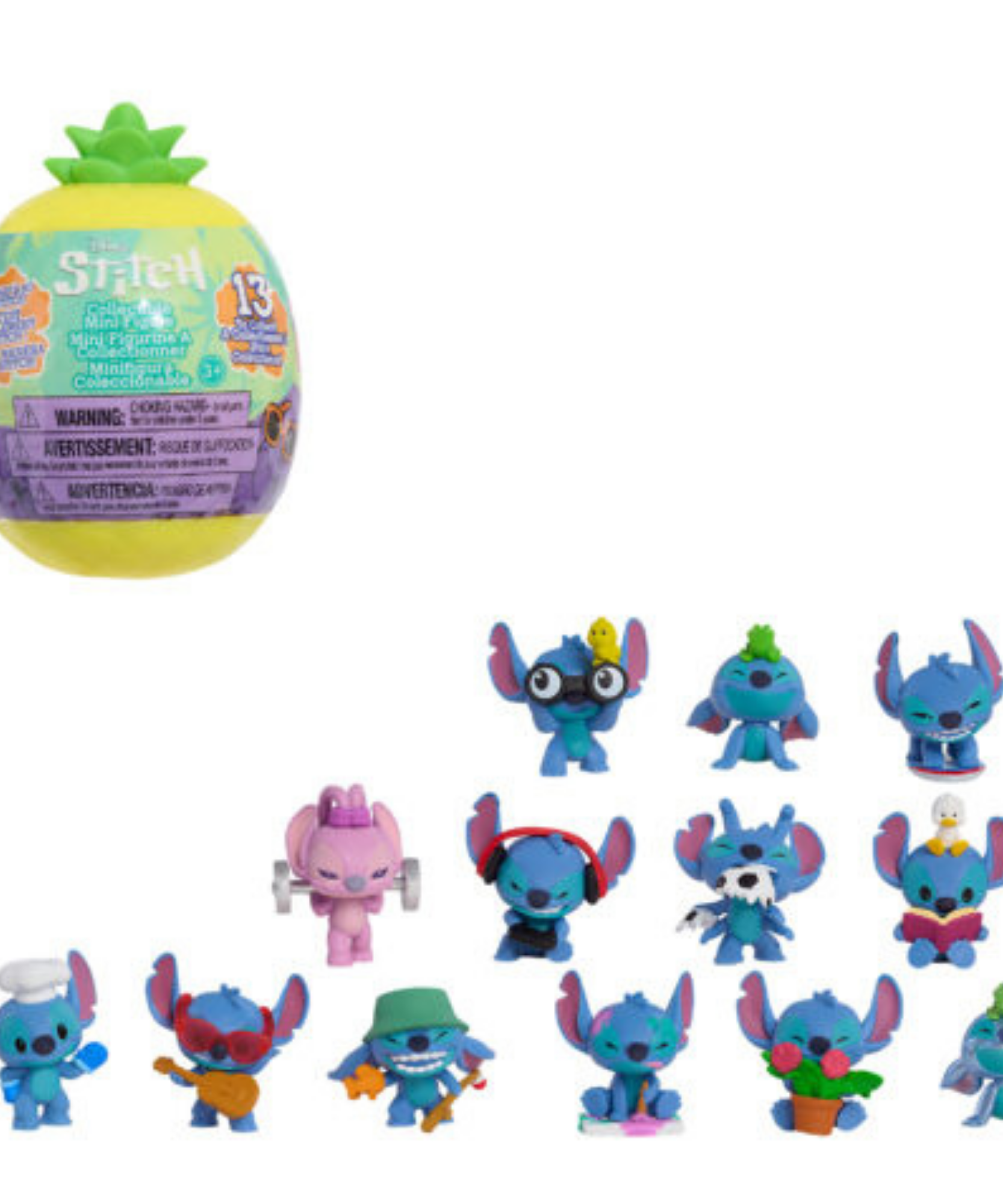 ديزني ليلو وستيتش 2 بوصة (5 سم) قطعة واحدة من شخصيات ستيتش الغامضة القابلة للتجميع، ألعاب أطفال مرخصة رسميًا من جاست بلاي، 13 قطعة للتجميع، مناسبة للأطفال، الأولاد والبنات، من سن 3 سنوات فما فوق