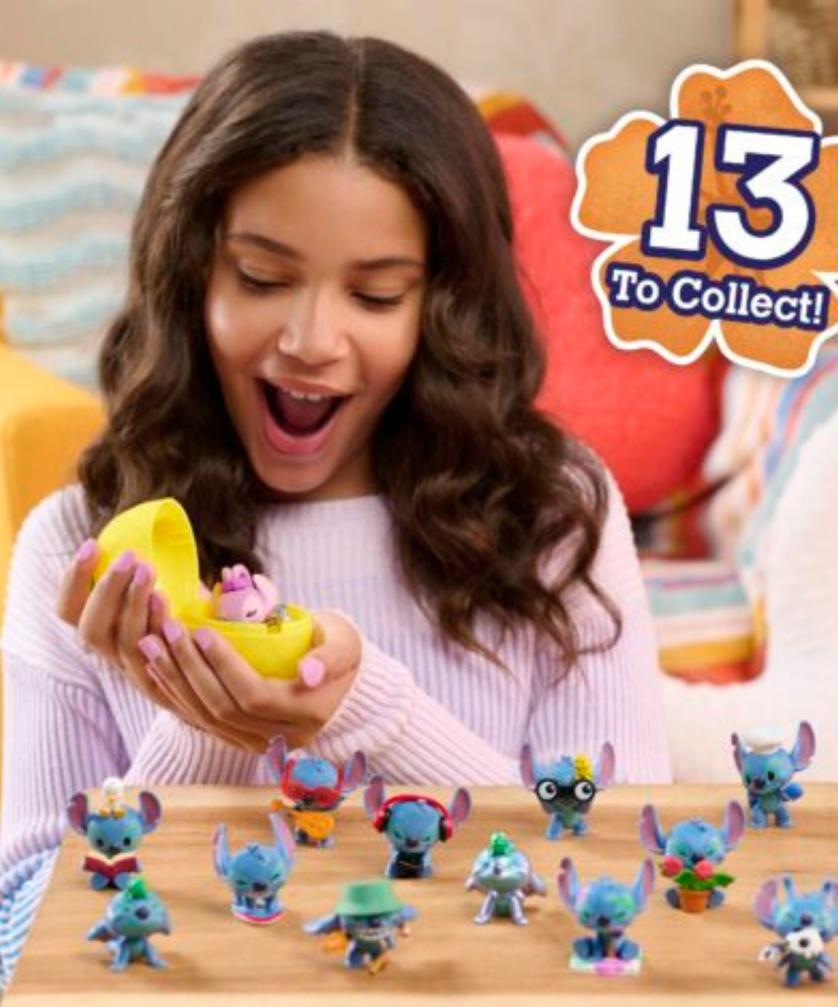 ديزني ليلو وستيتش 2 بوصة (5 سم) قطعة واحدة من شخصيات ستيتش الغامضة القابلة للتجميع، ألعاب أطفال مرخصة رسميًا من جاست بلاي، 13 قطعة للتجميع، مناسبة للأطفال، الأولاد والبنات، من سن 3 سنوات فما فوق