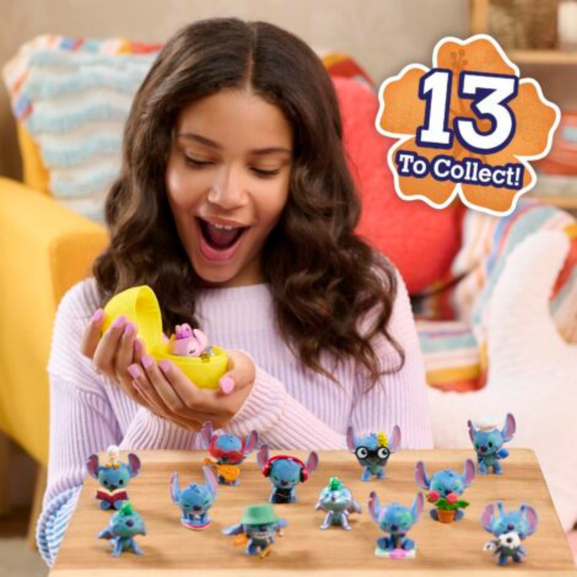 ديزني ليلو وستيتش 2 بوصة (5 سم) قطعة واحدة من شخصيات ستيتش الغامضة القابلة للتجميع، ألعاب أطفال مرخصة رسميًا من جاست بلاي، 13 قطعة للتجميع، مناسبة للأطفال، الأولاد والبنات، من سن 3 سنوات فما فوق