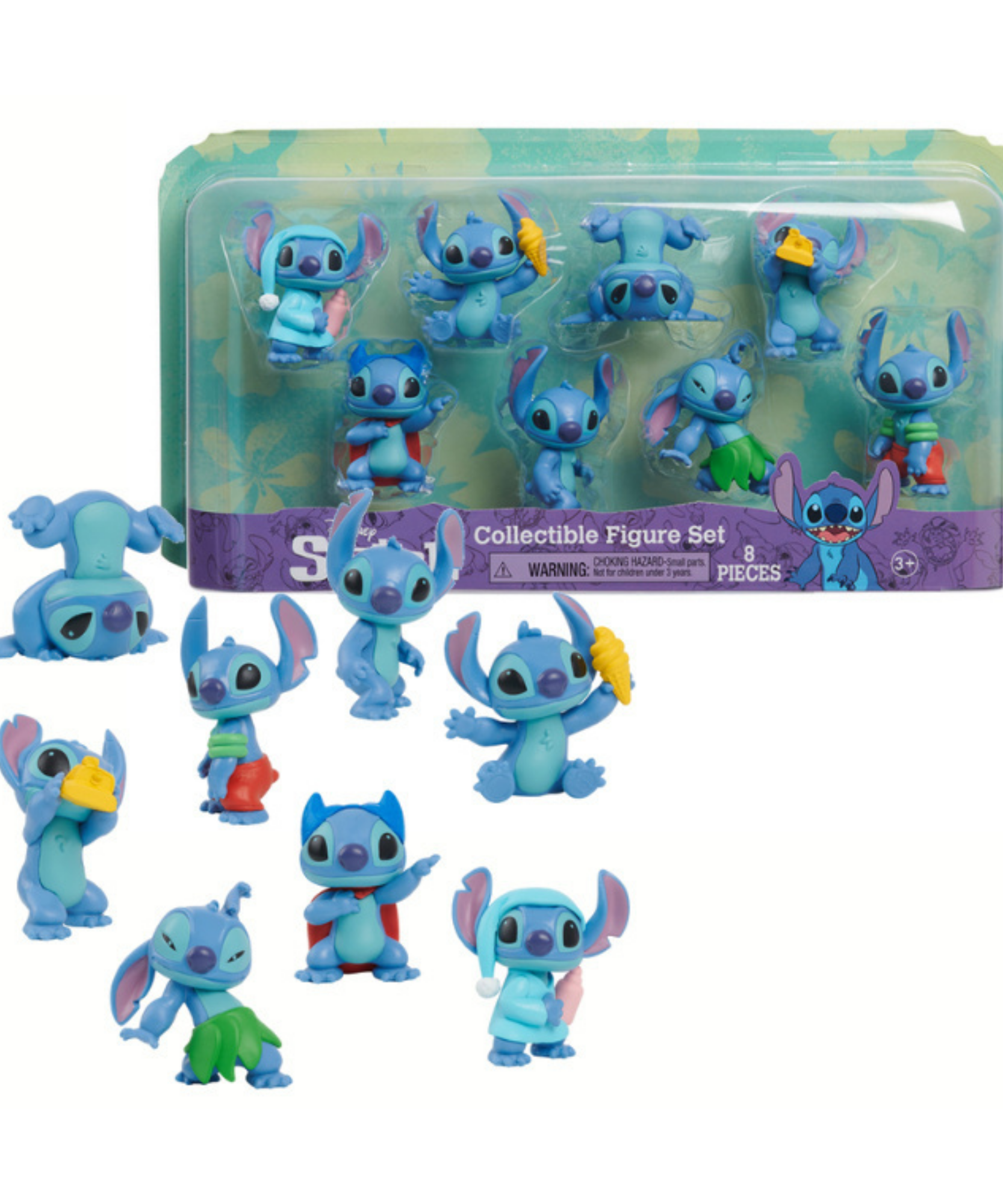 مجموعة ديزني ليلو وستيتش، 8 قطع، مقاس 5 سم، قابلة للتجميع، ألعاب أطفال مرخصة رسميًا من جاست بلاي، مناسبة للأطفال من الأولاد والبنات، من عمر 3 سنوات فما فوق