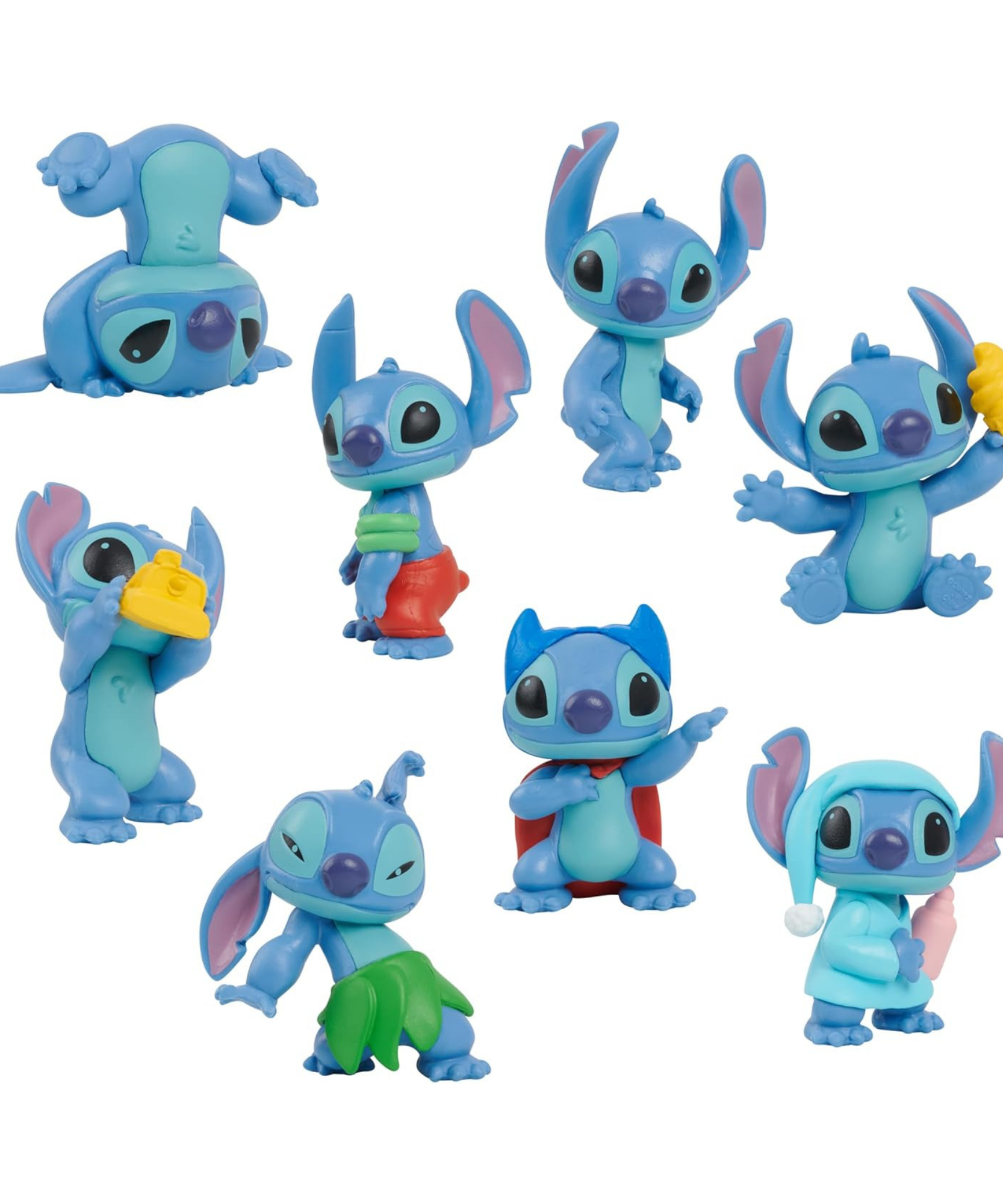 مجموعة ديزني ليلو وستيتش، 8 قطع، مقاس 5 سم، قابلة للتجميع، ألعاب أطفال مرخصة رسميًا من جاست بلاي، مناسبة للأطفال من الأولاد والبنات، من عمر 3 سنوات فما فوق