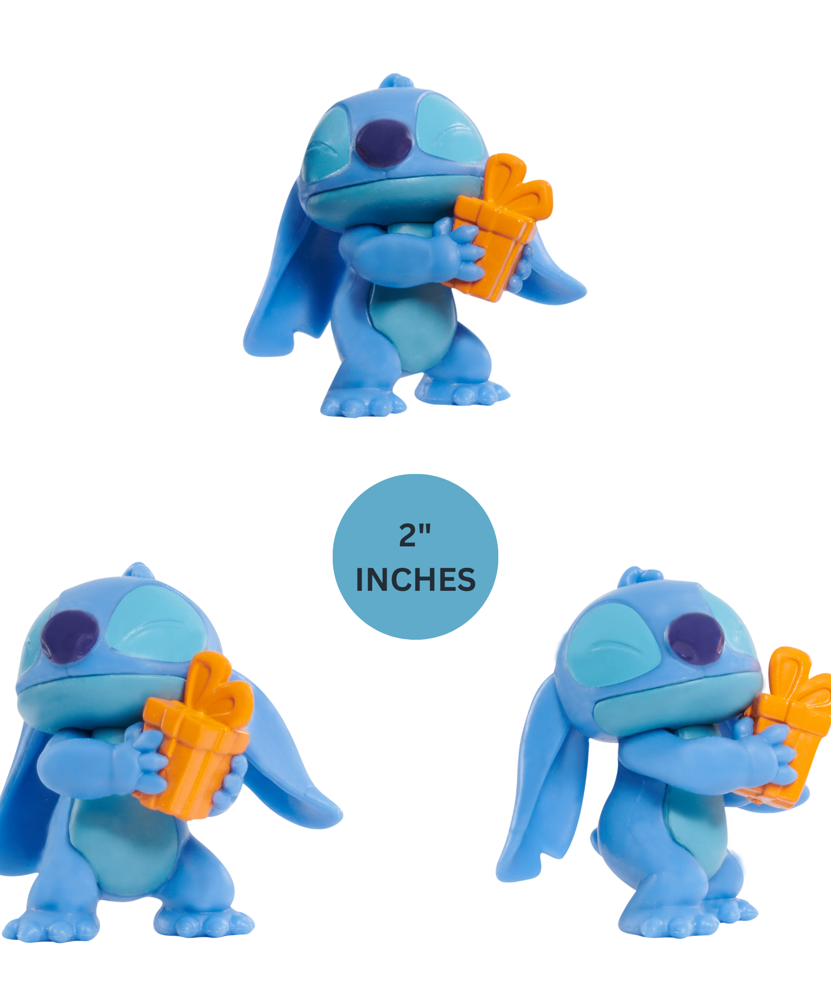 Disney Lilo & Stitch 3" Inch (7.5 cm) Collectible Stitch Figure Set, Officially Licensed Kids Toys by Just Play, Style 4, Suitable for Children, Boys and Girls, Aged 3 Years+