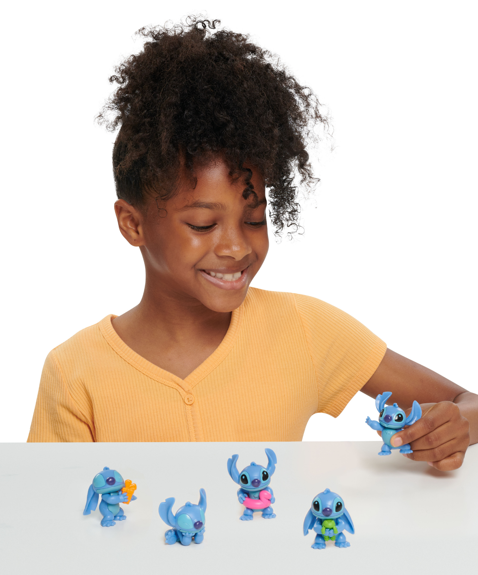 Disney Lilo & Stitch 3" Inch (7.5 cm) Collectible Stitch Figure Set, Officially Licensed Kids Toys by Just Play, Style 4, Suitable for Children, Boys and Girls, Aged 3 Years+