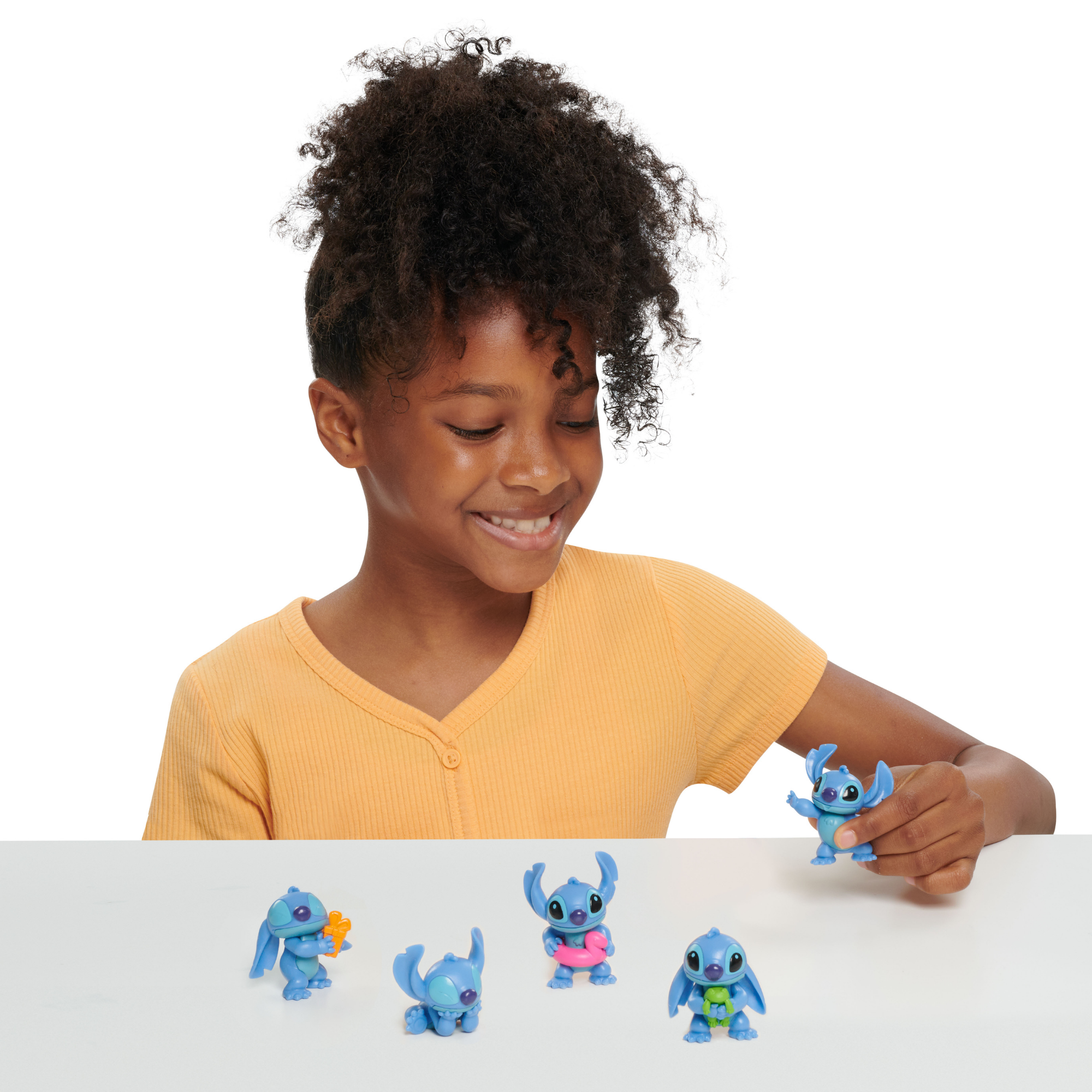 Disney Lilo & Stitch 3" Inch (7.5 cm) Collectible Stitch Figure Set, Officially Licensed Kids Toys by Just Play, Style 5, Suitable for Children, Boys and Girls, Aged 3 Years+