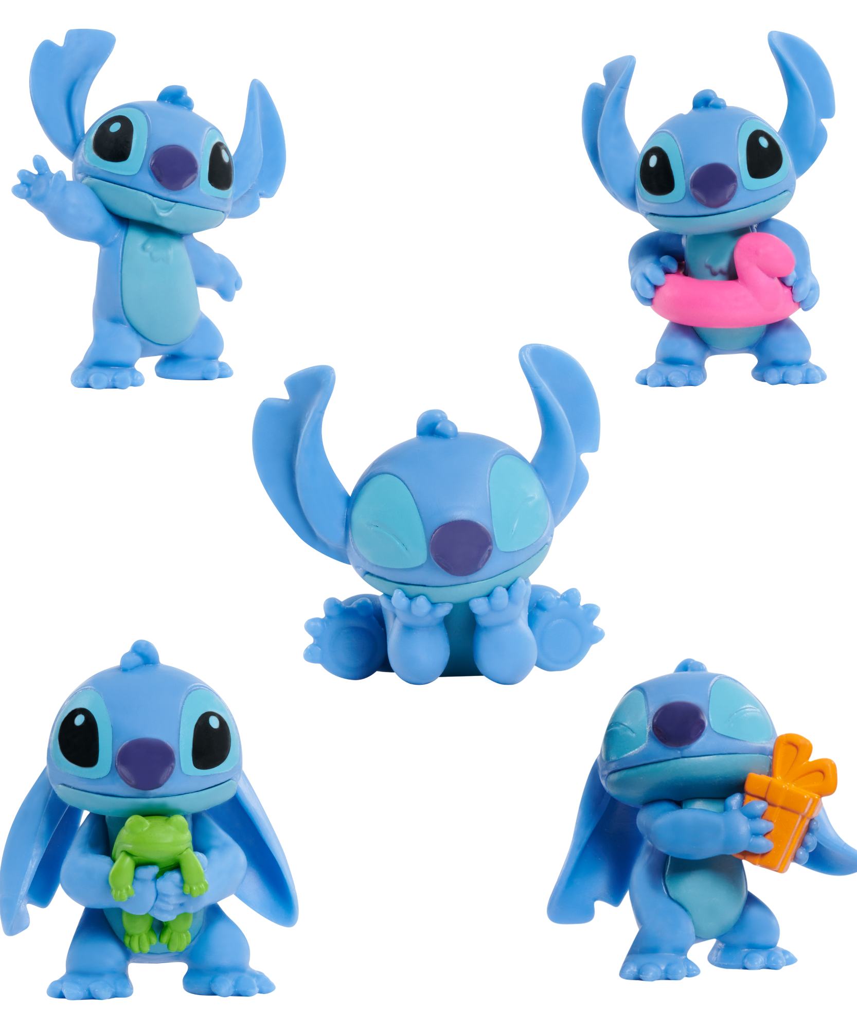 مجموعة ديزني ليلو وستيتش القابلة للتجميع، 5 قطع، مقاس 2.25 بوصة (6 سم)، ألعاب أطفال مرخصة رسميًا من جاست بلاي، الطراز 2، مناسبة للأطفال، الأولاد والبنات، من عمر 3 سنوات فما فوق