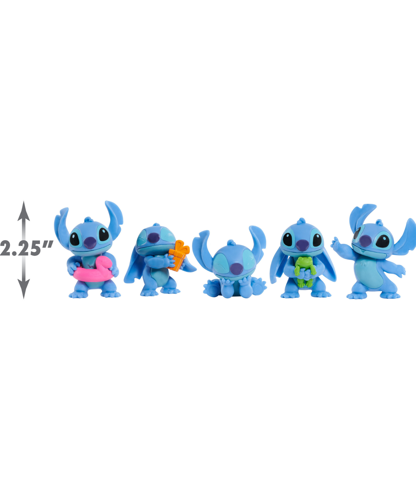 مجموعة ديزني ليلو وستيتش القابلة للتجميع، 5 قطع، مقاس 2.25 بوصة (6 سم)، ألعاب أطفال مرخصة رسميًا من جاست بلاي، الطراز 2، مناسبة للأطفال، الأولاد والبنات، من عمر 3 سنوات فما فوق