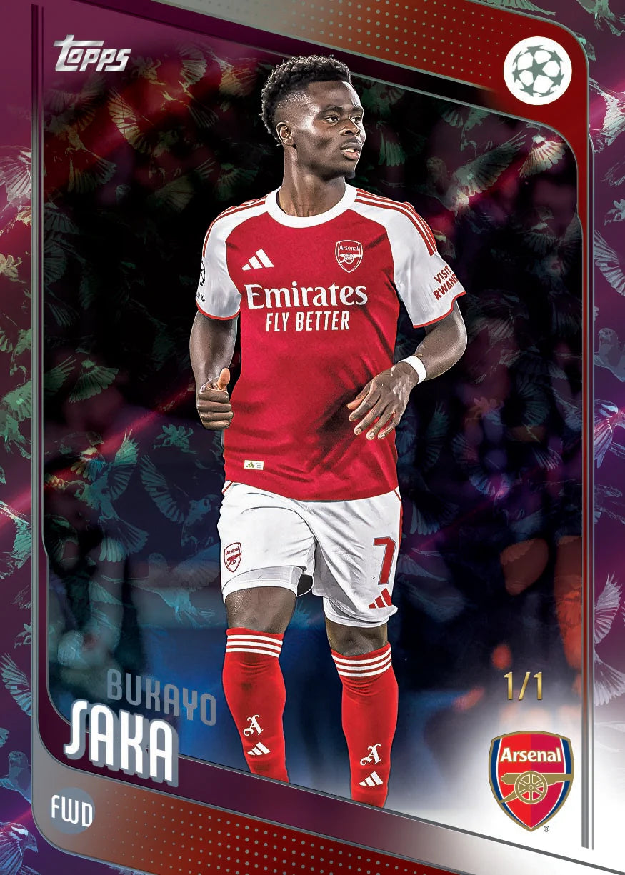 Topps UEFA Club Competitions 2025 2026 Spring Tin Trading Cards Assorted, 59 Cards Pack with 3 Holiday Parallels, Official Soccer Collectible Hobby Tin, Random Design, Age 6+