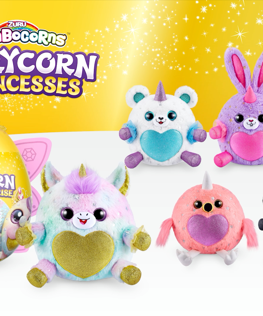 Rainbocorns Fairycorn Princess Surprise (Puppy) 11" Collectible Plush Toy with 35+ Surprises, Fairy Wings, Tiara, Wand, Boo-Boocorn, and Surprise Egg, Soft Toy for Girls Ages 3+