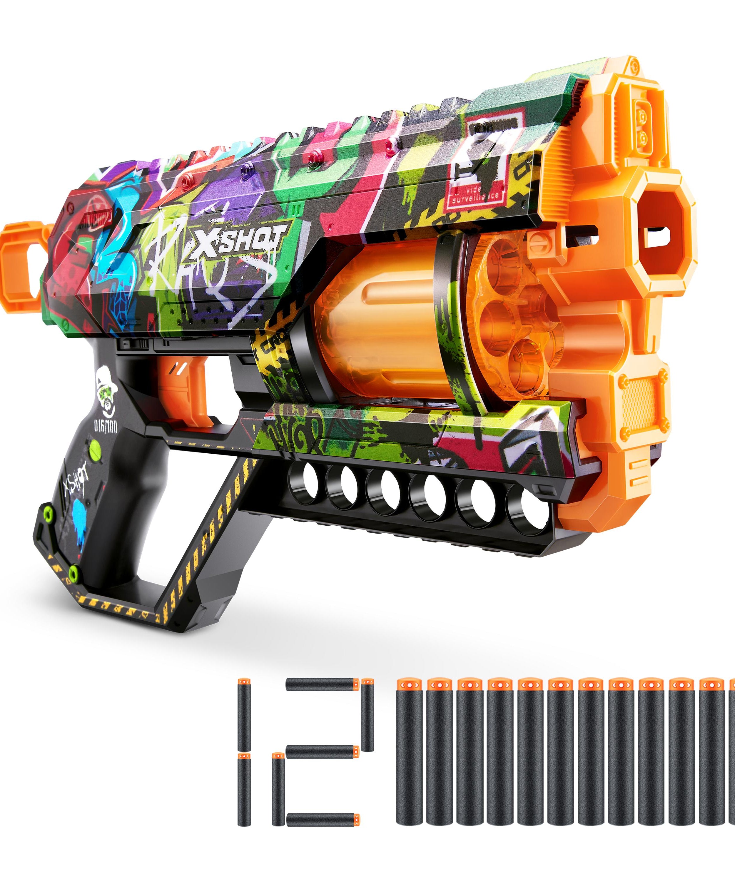 X Shot Skins Griefer 12 Darts Blaster, Foam Dart Toy Gun for Boys, Age 8+