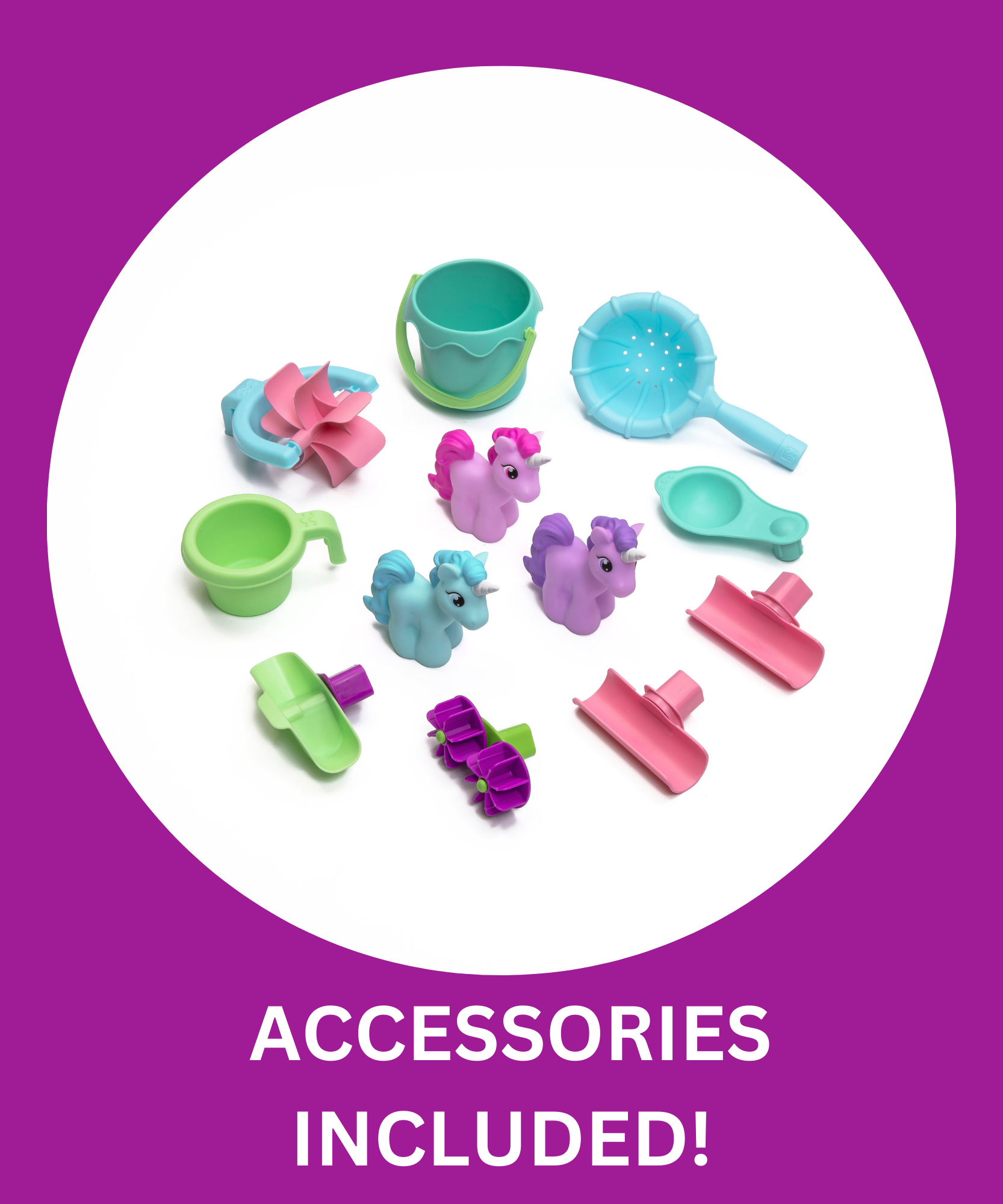 طاولة مياه رين شورز ويونيكورن من ستيب 2، طاولة مياه خارجية ومجموعة ألعاب حسية، لعبة نشاط مع 13 قطعة من الملحقات، مركز أنشطة في الفناء الخلفي، مناسبة للأطفال من الأولاد والبنات من سن 18 شهرًا فما فوق