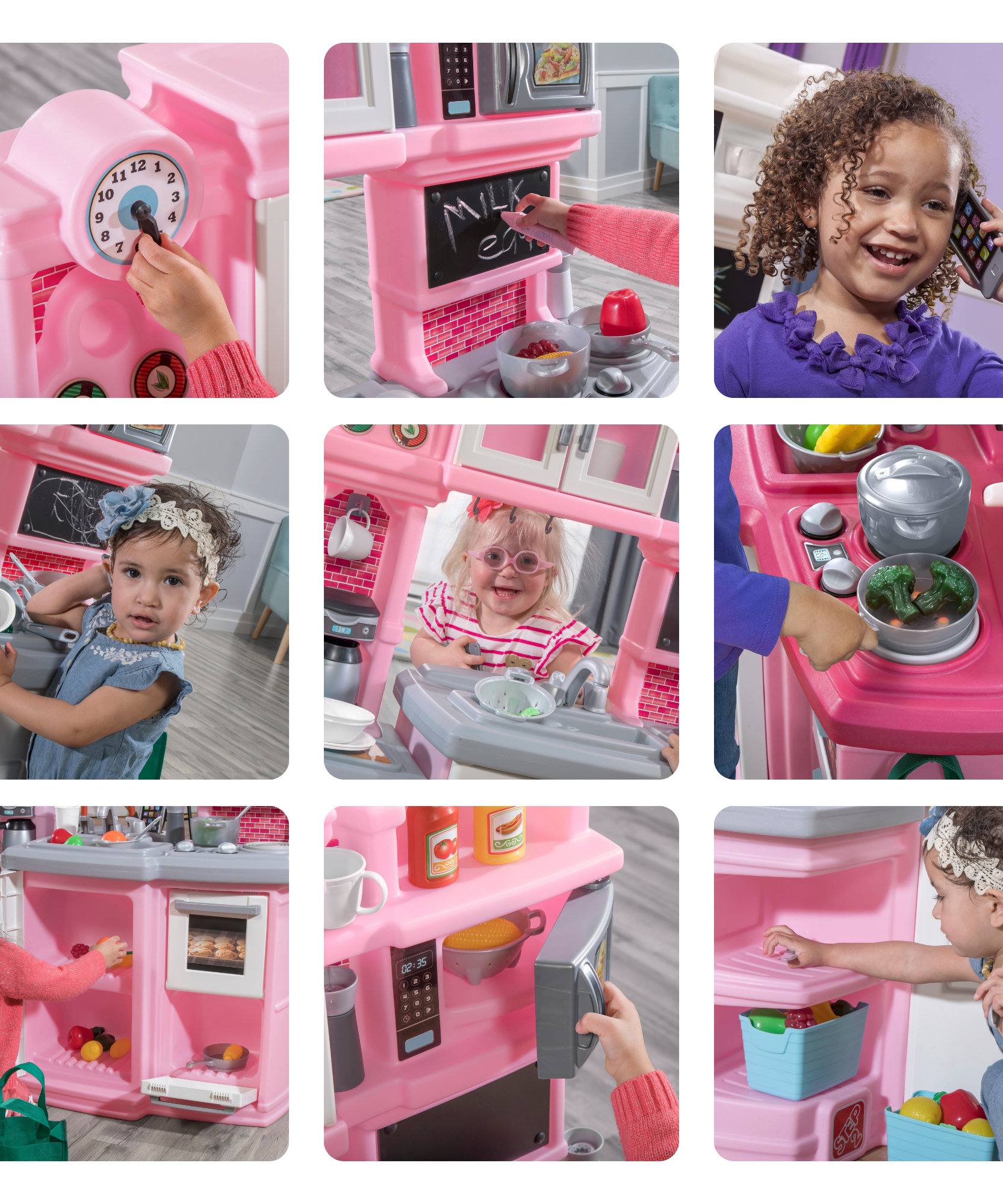 Step2 Great Gourmet Kitchen, Kitchen Playset with 36 Piece Accessories Including Pots and Pans, Folk and Spoon, Indoor and Outdoor Roleplay ToySuitable for Children both Boys and Girls Aged 2+