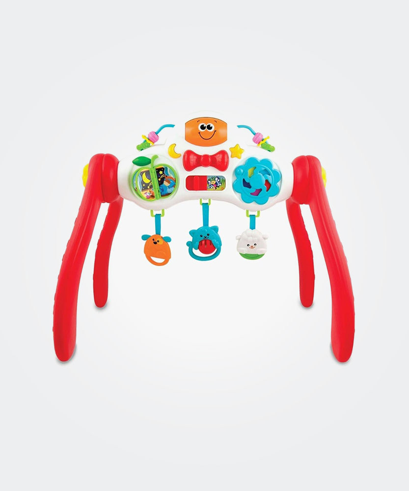 Winfun Grow-with-Me Melody Gym Interactive Toy, Convertible Baby Activity Center with Hanging Toys, Music and Light-Up Features, Ages 3 Months+