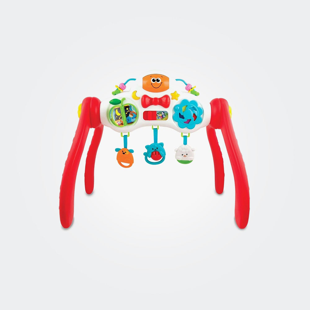 Winfun Grow-with-Me Melody Gym Interactive Toy, Convertible Baby Activity Center with Hanging Toys, Music and Light-Up Features, Ages 3 Months+