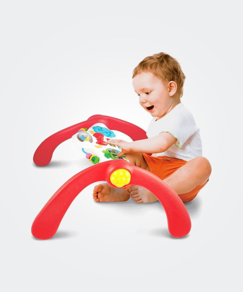 Winfun Grow-with-Me Melody Gym Interactive Toy, Convertible Baby Activity Center with Hanging Toys, Music and Light-Up Features, Ages 3 Months+
