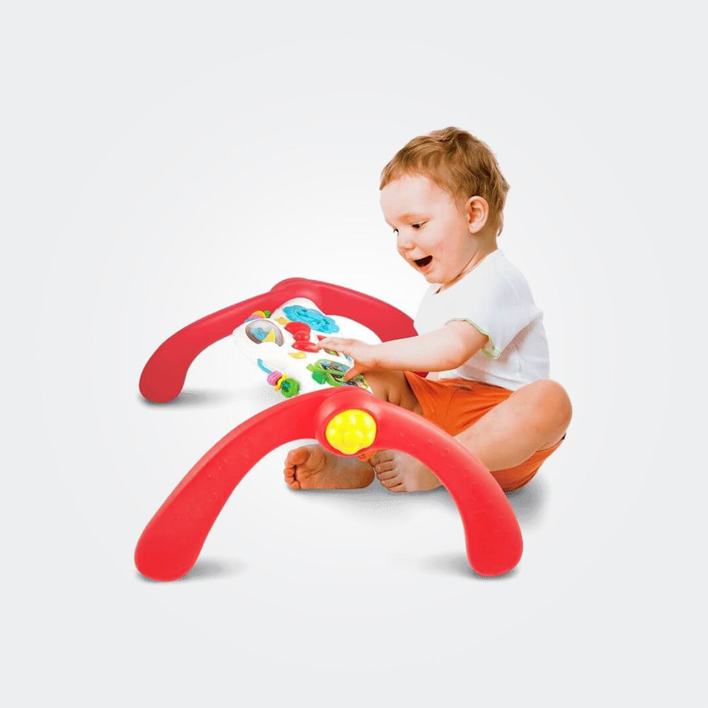 Winfun Grow-with-Me Melody Gym Interactive Toy, Convertible Baby Activity Center with Hanging Toys, Music and Light-Up Features, Ages 3 Months+