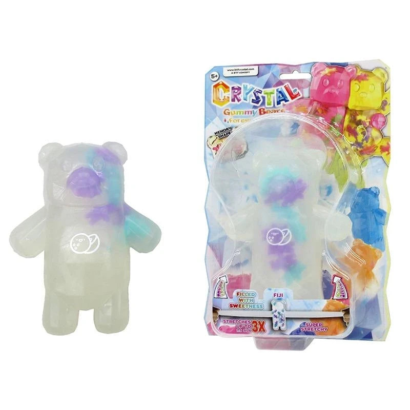 BTF Crystal Gummy Bears Forever Series Stretchable Character Figure 14 cm, Random Color Collectible Toy for Kids, Ages 3+