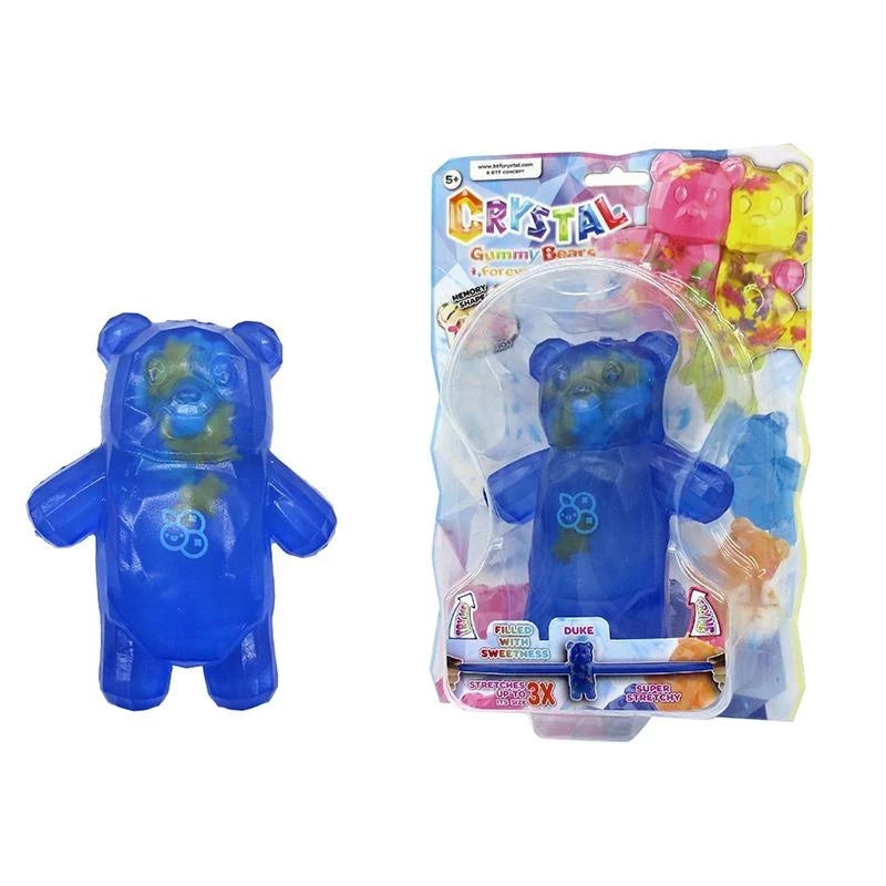 BTF Crystal Gummy Bears Forever Series Stretchable Character Figure 14 cm, Random Color Collectible Toy for Kids, Ages 3+