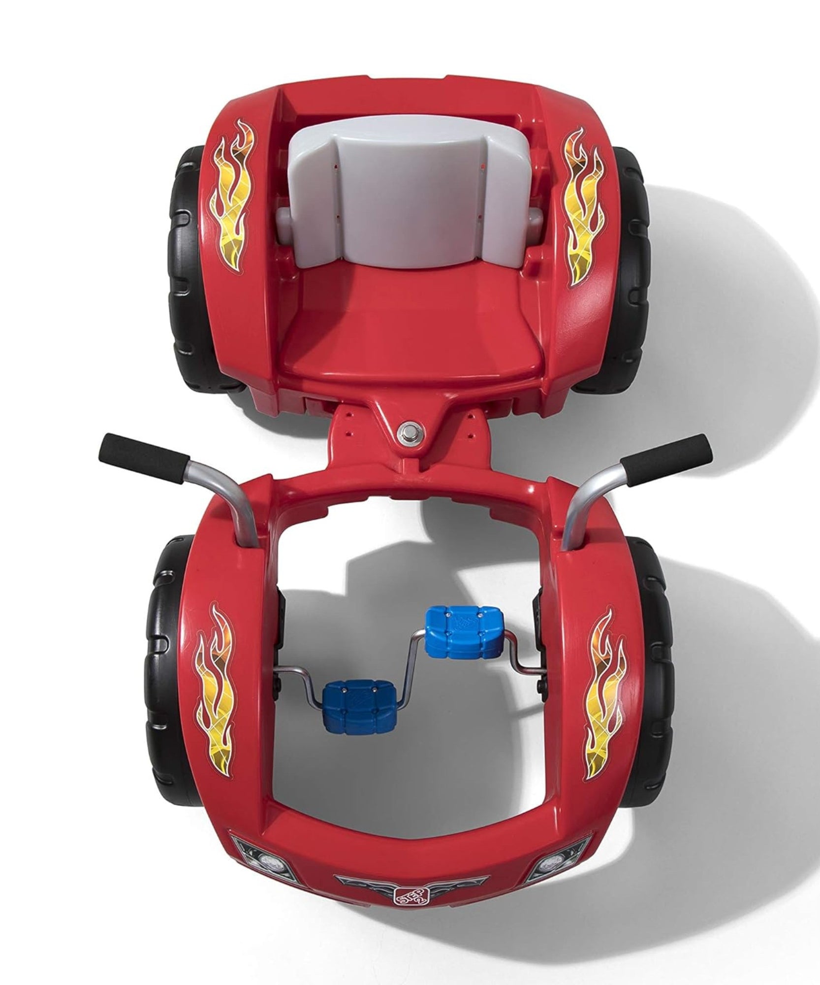 Step2 Zip N' Zoom Pedal Car Single Seater Easy to Store Ride On Toy with Seat Level Adjustability and Center-Pivot Steering, Suitable for Children both Boys and Girls Aged 30m and Above, Red