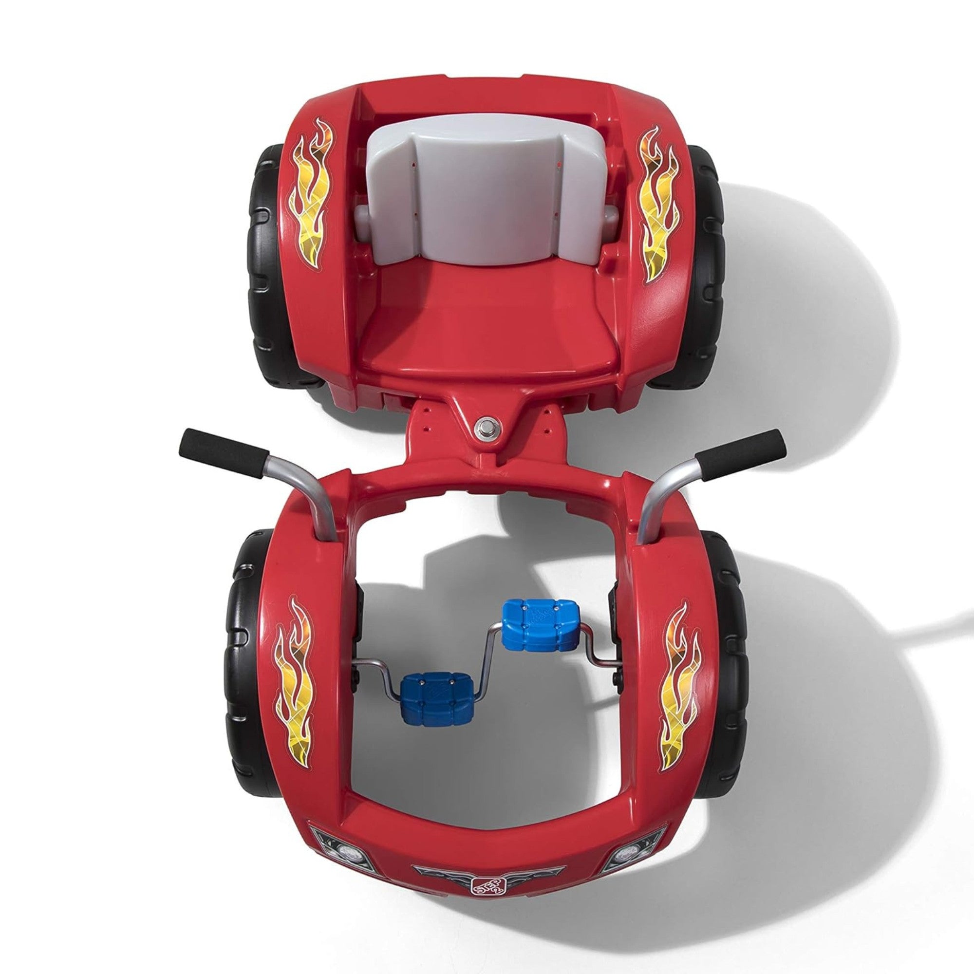 Step2 Zip N' Zoom Pedal Car Single Seater Easy to Store Ride On Toy with Seat Level Adjustability and Center-Pivot Steering, Suitable for Children both Boys and Girls Aged 30m and Above, Red