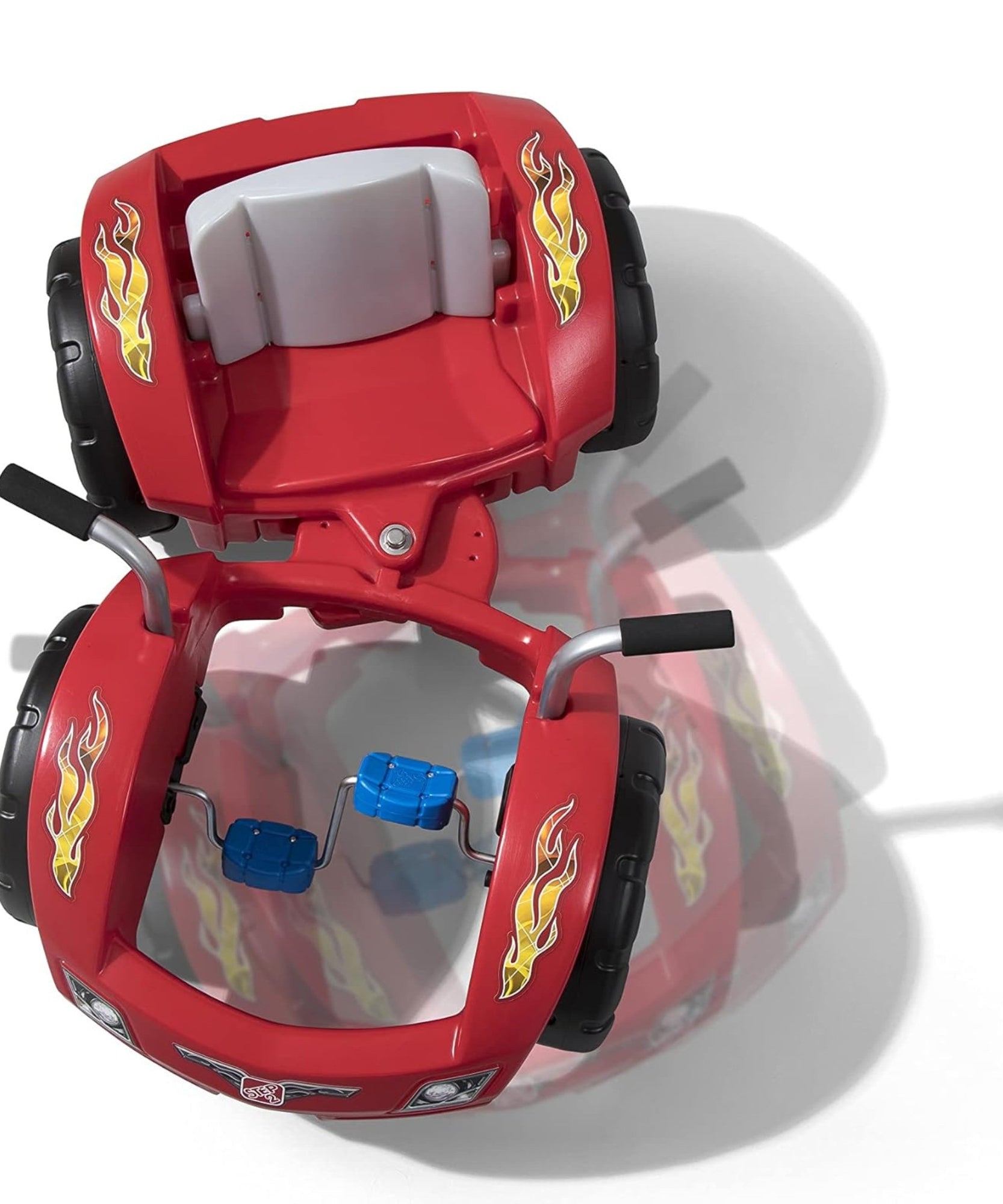 Step2 Zip N' Zoom Pedal Car Single Seater Easy to Store Ride On Toy with Seat Level Adjustability and Center-Pivot Steering, Suitable for Children both Boys and Girls Aged 30m and Above, Red