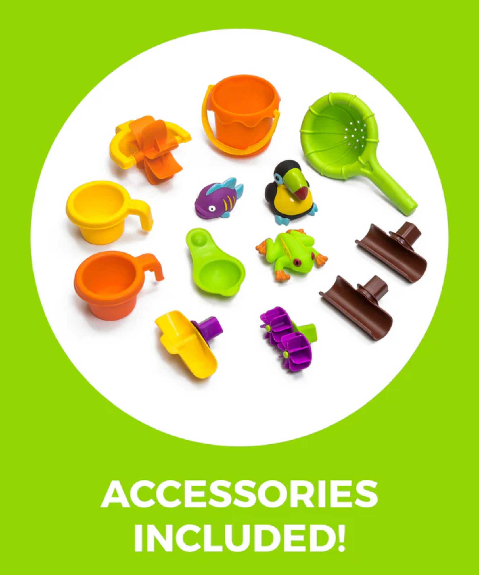 Step2 Tropical Rainforest Water Table, Indoor and Outdoor Water Table, Sensory Playset and Activity Toy, Rain Shower Wall, 13 Piece Accessories Set, Toy Suitable for Kids both Boys and Girls Aged 1.5+