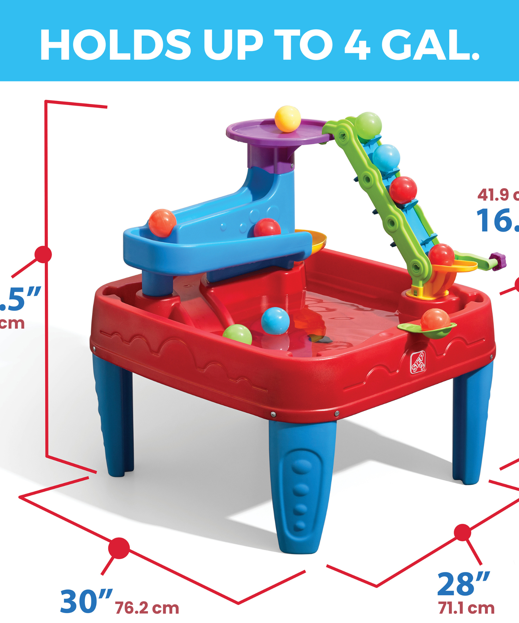 طاولة كرات ستيم ديسكفري من ستيب 2، مجموعة ألعاب حسية داخلية وخارجية، لعبة نشاط مع 10 قطع من الملحقات بما في ذلك الكرات، لعبة ستيم ومركز الأنشطة، مناسبة للأطفال من الأولاد والبنات من سن 3 سنوات فما فوق