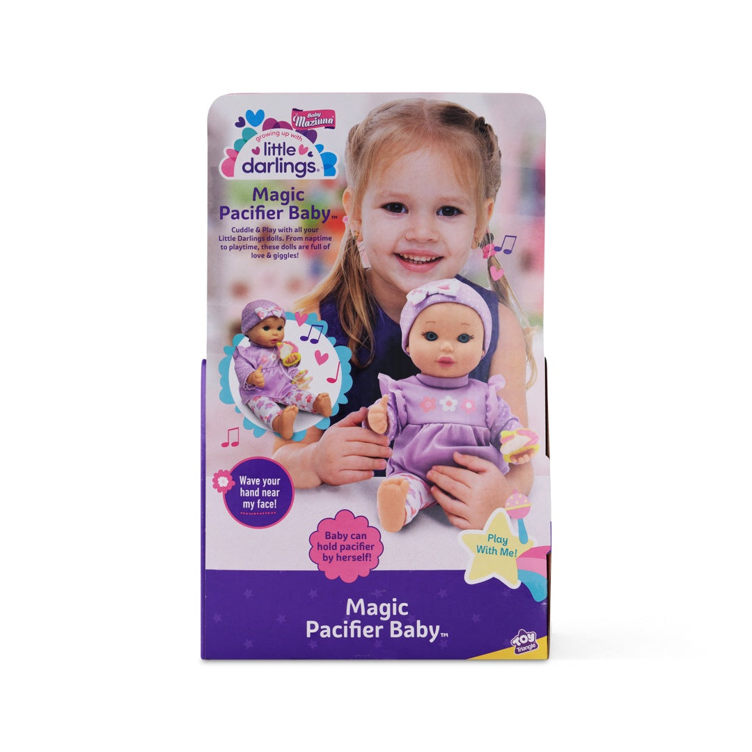 Baby Maziuna Magic Pacifier Baby Doll, Interactive Baby Toy for Girls, Age 2+