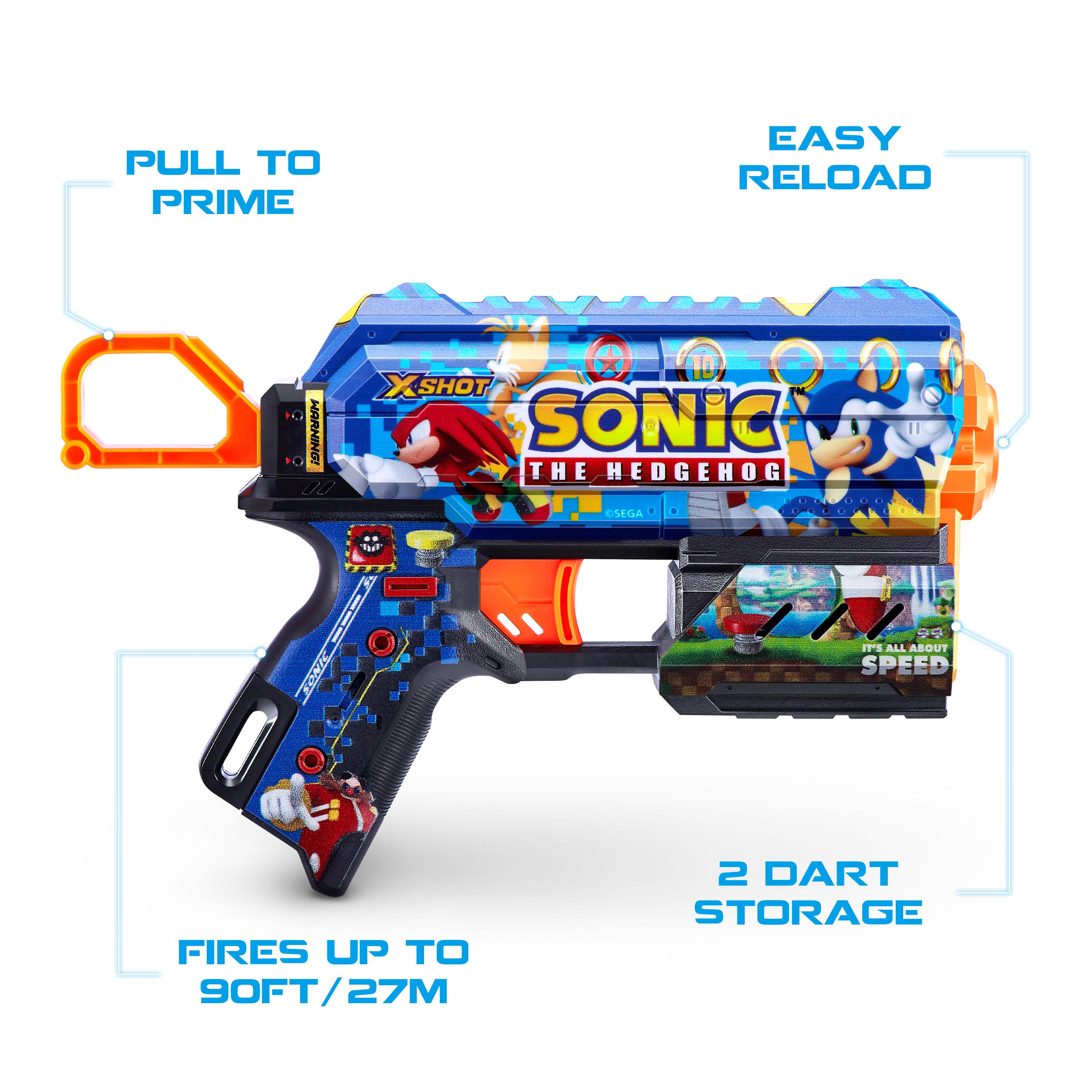 XSHOT Skins Flux Sonic (S1) Blaster, 8 Dart Capacity Toy Gun with Air Pocket Technology, Recoil Action, Long-Range Outdoor Blaster for Kids Ages 8+