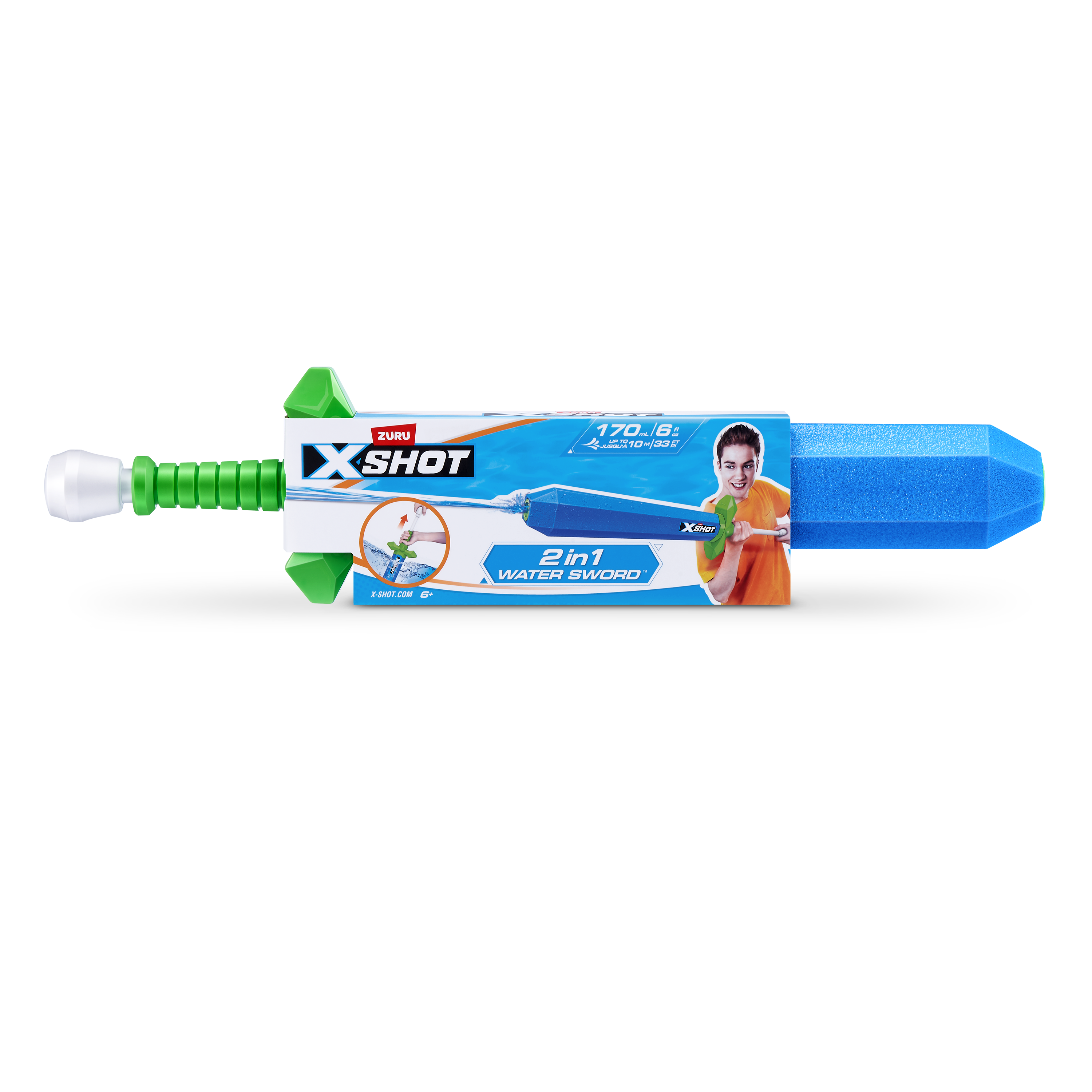 X Shot Water 2 in 1 Sword, Double Water Blaster Toy for Kids, Age 5+