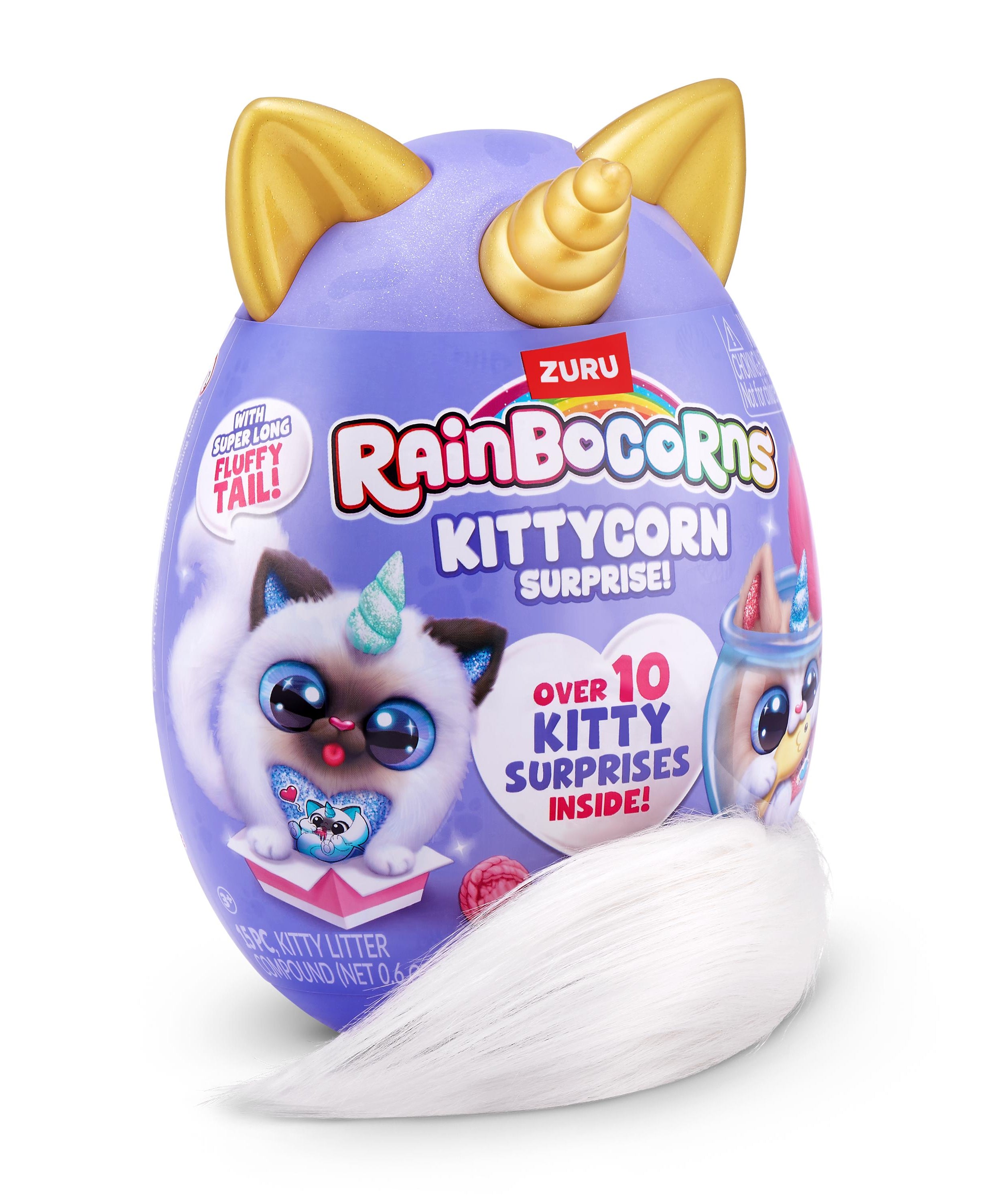 Rainbocorns Kittycorn Surprise S9 Collectible Plush Toy Set, 10+ Magical Surprises, Soft Plush Kittens with Fluffy Tails, Interactive Play for Girls Age 3+