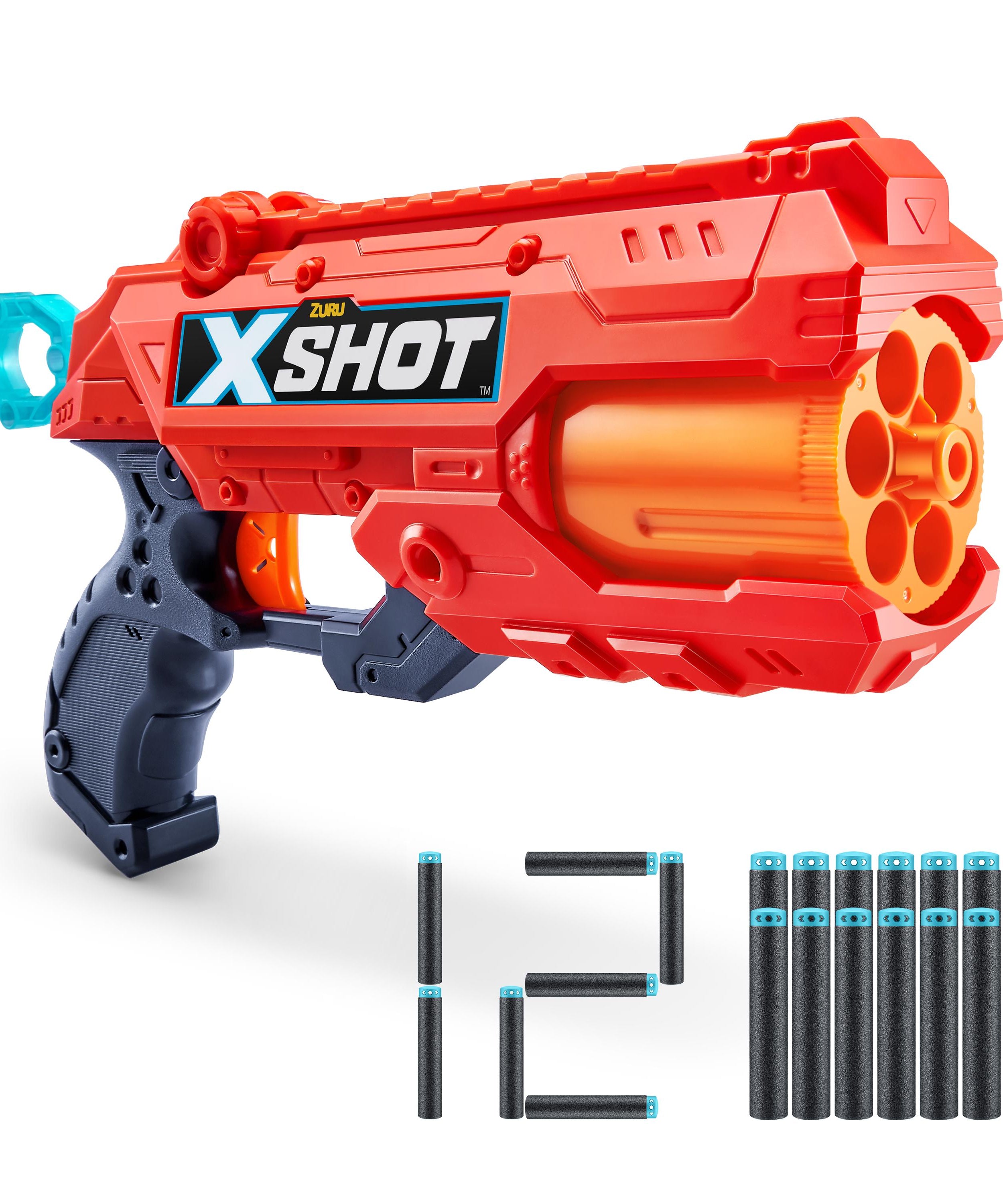 X-Shot Excel Reflex 6 Dart Blaster with 16 Air Pocket Darts, Rapid-Fire Toy Gun for Kids, Teens, and Adults, Outdoor Action Play, Ages 8+