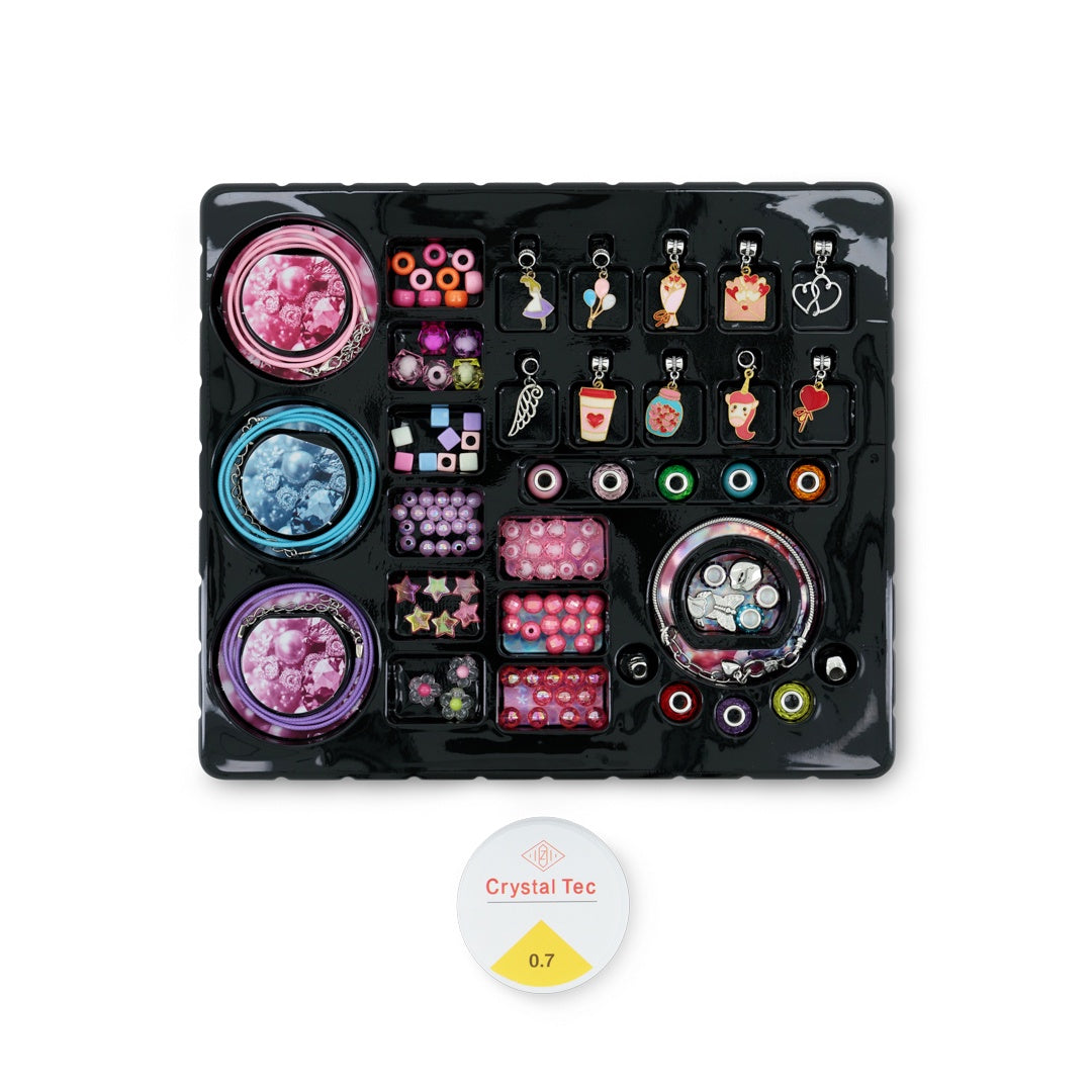 Fulla Shine & Sparkle 5-in-1 Jewelry Craft Set for Kids Ages 3+, DIY Bracelets & Necklaces, 138+ Beads, Charms & Elastic Cords