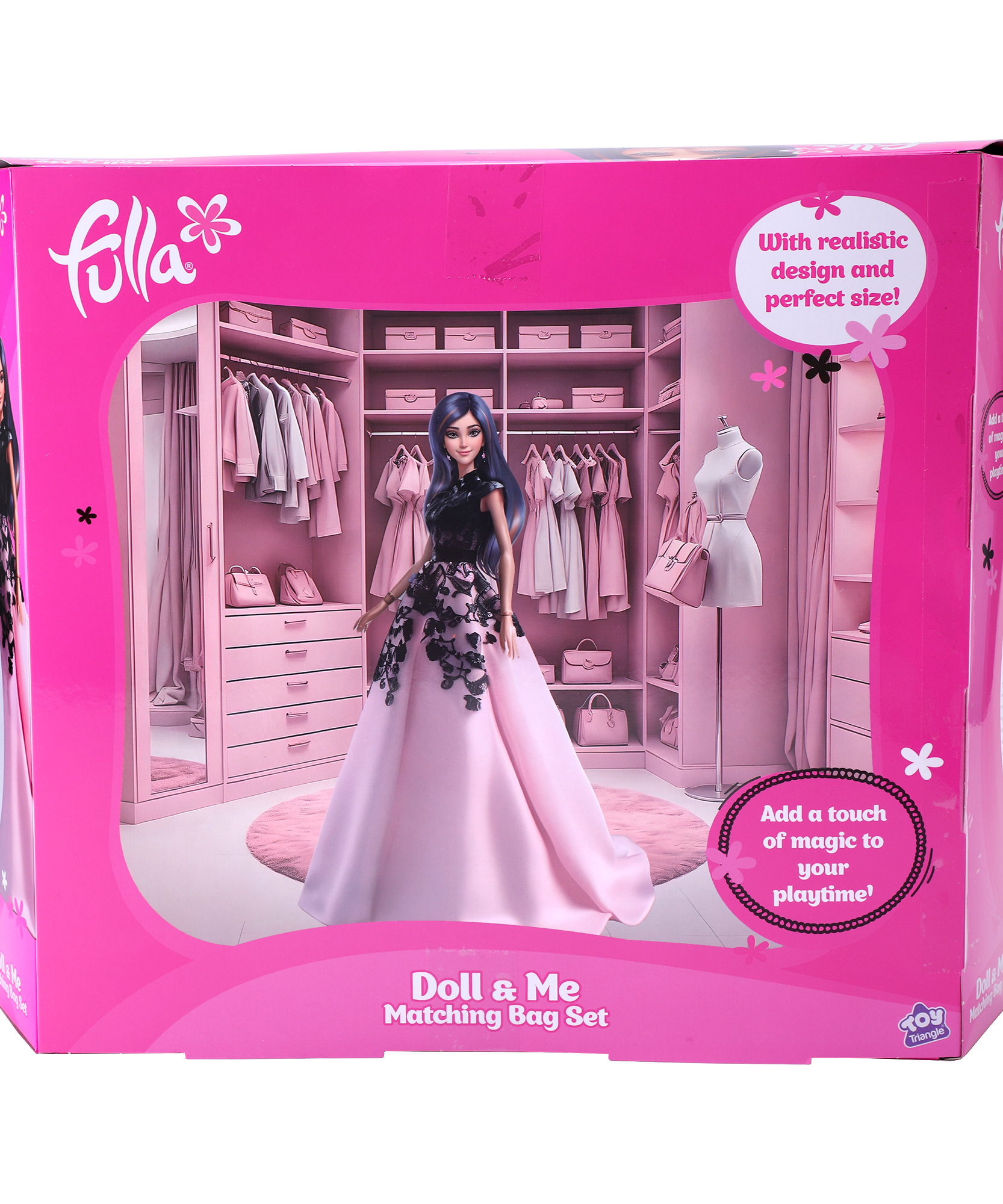 Fulla Doll and Me Matching Bag Set, Fashion Doll Playset with Mini and Large Bags, Pretend Travel Toy for Girls Ages 3 and Up