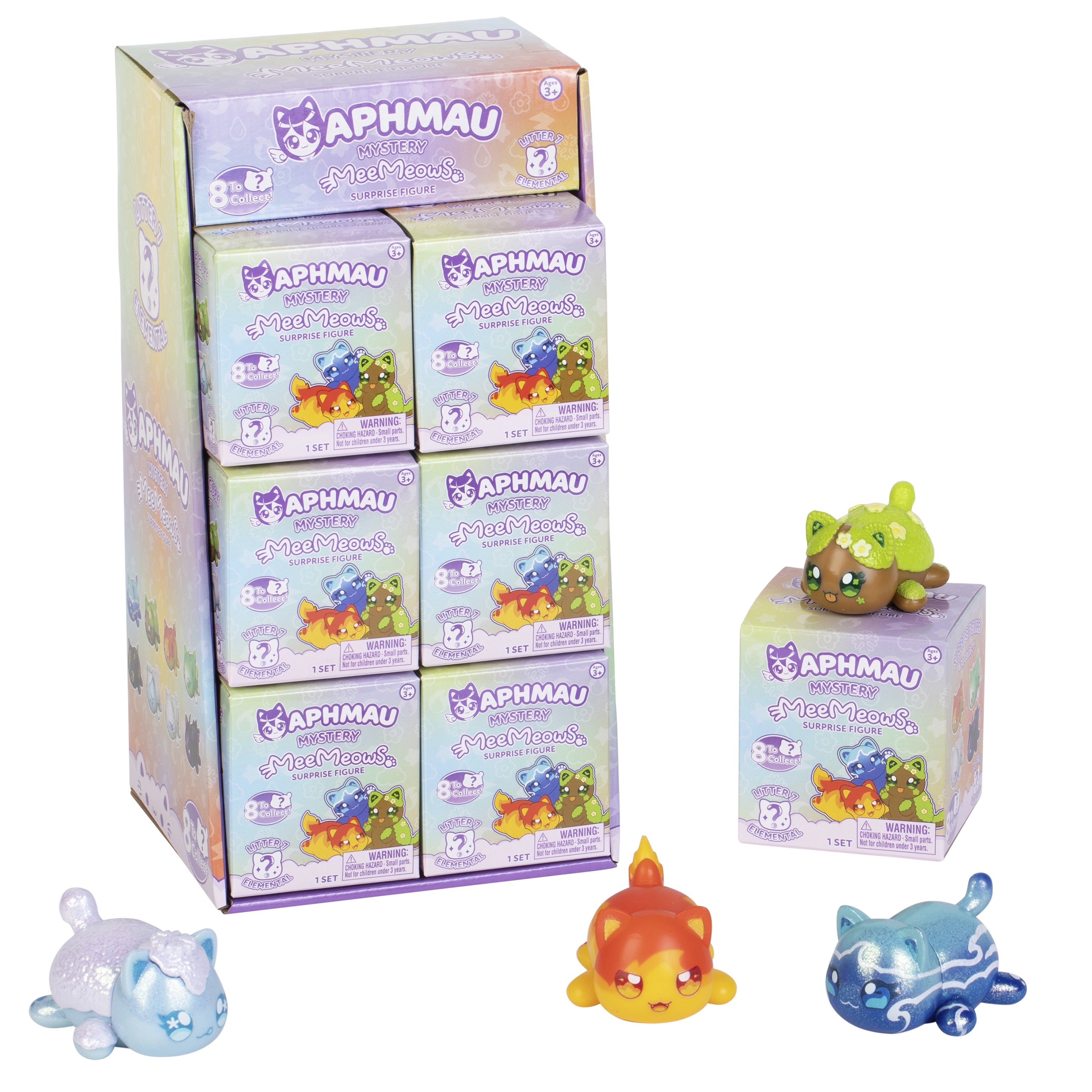 Aphmau MeeMeow Mystery Figures Series 7 Elemental Collection, Official Aphmau Merchandise, 1 Random Collectible Figure Blind Box, Surprise Toy for Girls and Boys Ages 3 and Up
