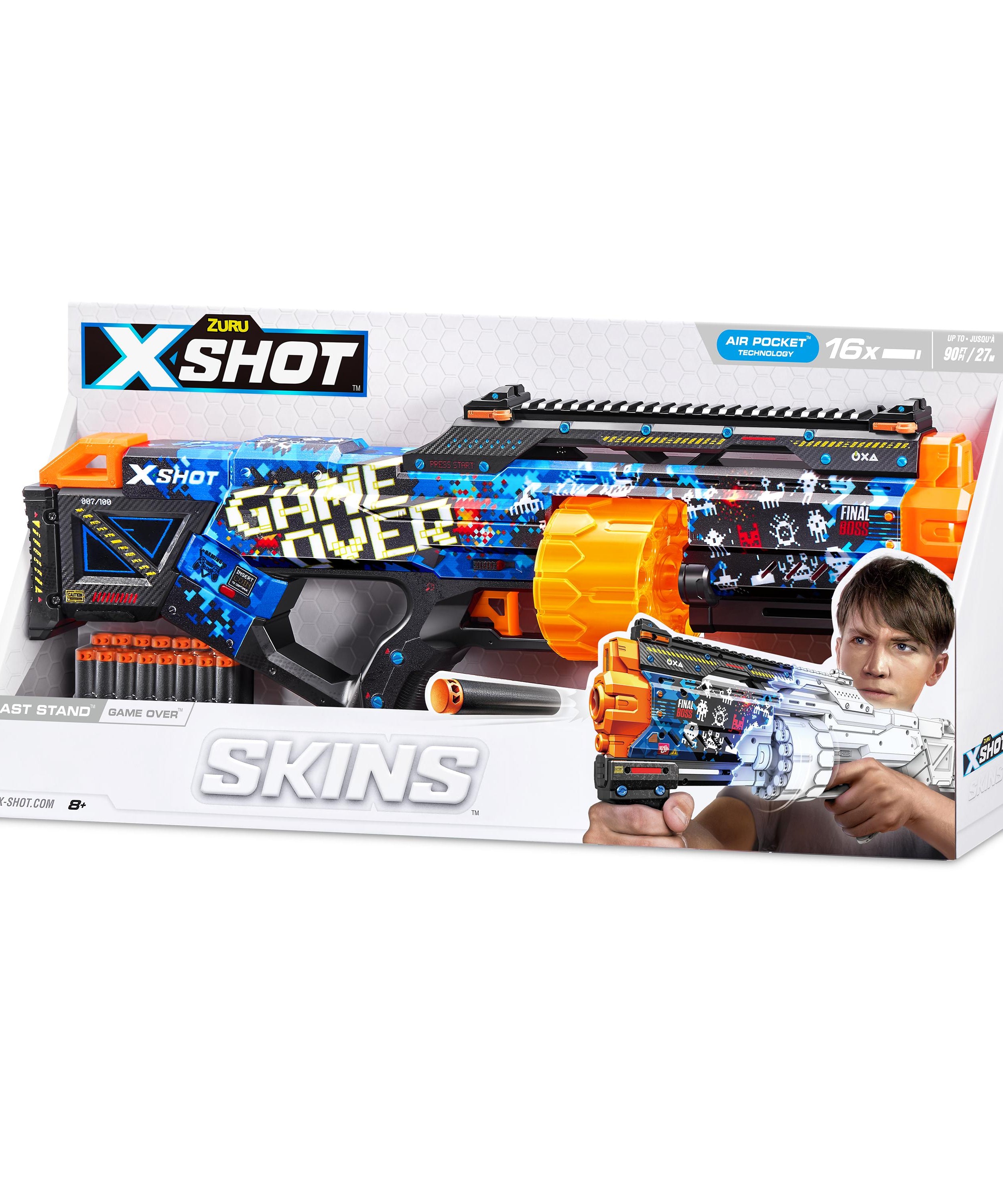 XSHOT Skins Last Stand Beast Out, Foam Blaster Toy Gun for Boys & Girls, Ages 8+