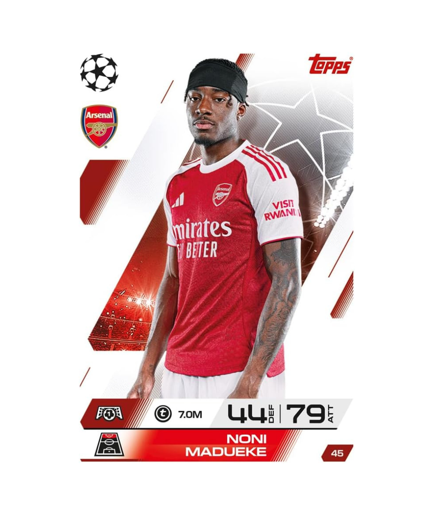 Topps Match Attax UCC 2025 2026 Mega Tin Collectible Football Trading Cards with 45 Cards and Exclusive Gladiators Limited Editions, Official UEFA Licensed, Assorted Mega Tin