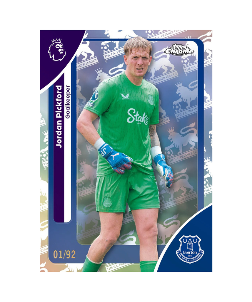 2026 Topps Chrome Premier League Hobby Box Football Trading Cards, 20 Packs, 4 Cards Each, 1 Guaranteed Autograph + Exclusive Prism Parallels, Official EPL Collectible