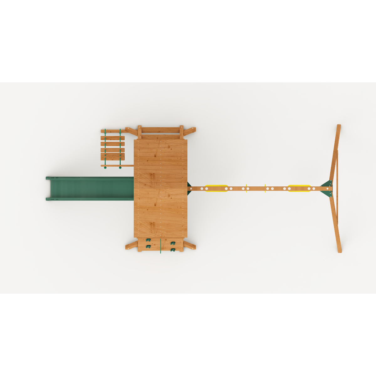 Hilltop Heights Swing Set – Kiddoro Wooden Outdoor Playground (Ages 2–12 Years)