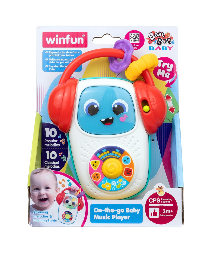 Winfun On-the-Go Baby Music Player Interactive Musical Toy for Toddlers 3-36 Months with Lights and Fun Tunes