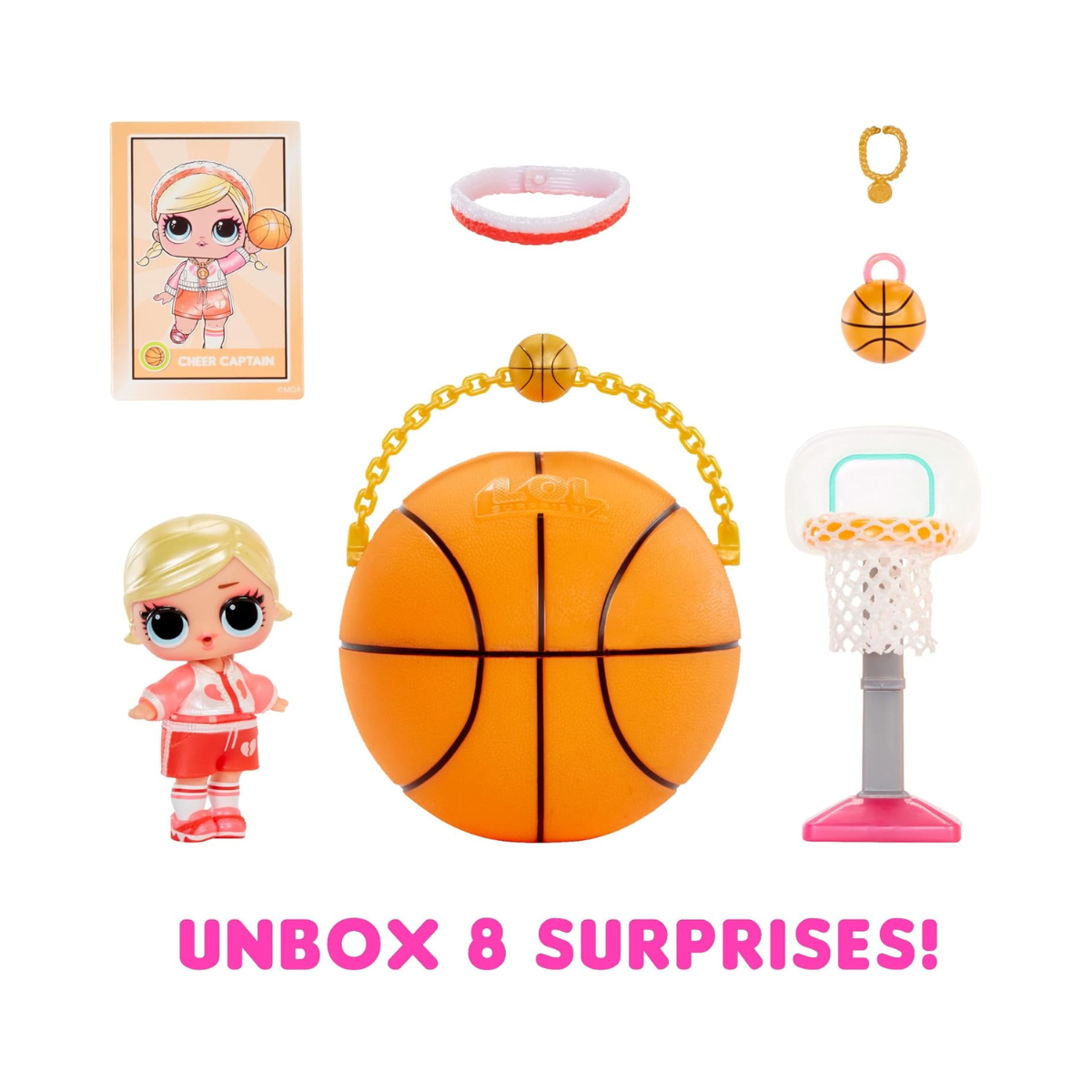 LOL Surprise All Star Sports Vault Tots Collectible Dolls for Kids with 8 Surprises Sports Accessories Bottle Medal Fashions and Trading Card Blind Ball Packaging for Girls Ages 3 and Up