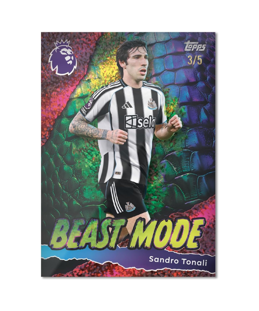 Topps Premier League 2025 2026 Football Trading Cards Mega Tin Goal Machines Edition, Includes 40 Cards and 3 Exclusive Limited Edition Cards, Official Premier League Collectible for Kids and Adult Fans