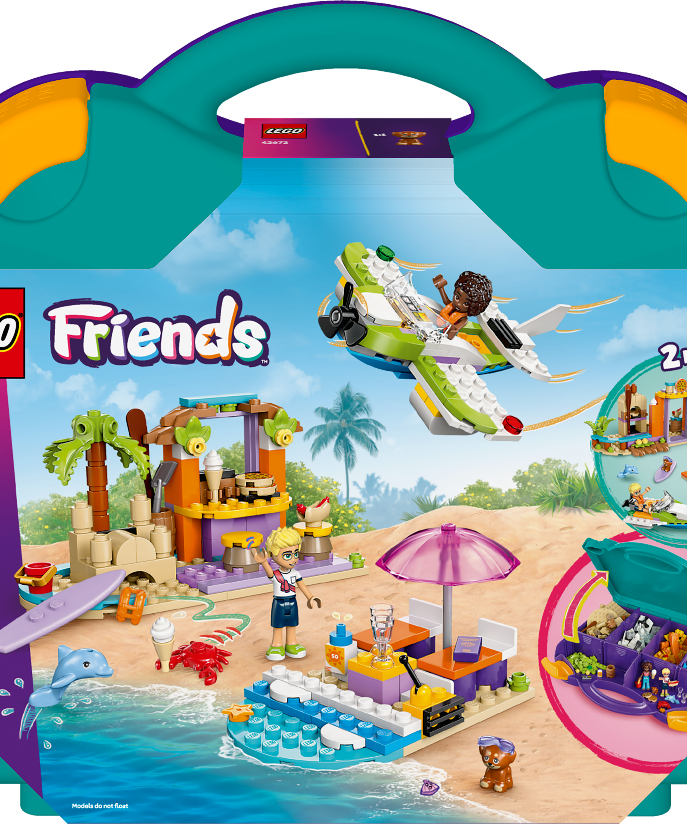 LEGO Friends 42672 Creative Beach & Travel Suitcase Playset for Kids 5+