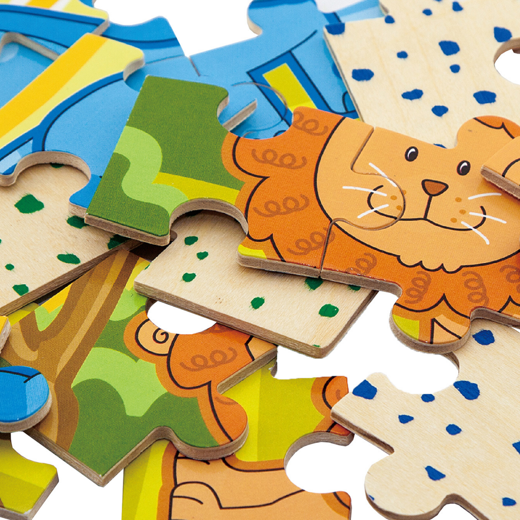 مجموعة أحجية فيجا جانجل، 48 قطعة، لعبة مونتيسوري الخشبية، تنمي المهارات الحسية والإدراكية والحركية الدقيقة، لعبة تعليمية للأطفال غير سامة وصديقة للبيئة، مناسبة للأولاد والبنات من عمر سنتين فما فوق