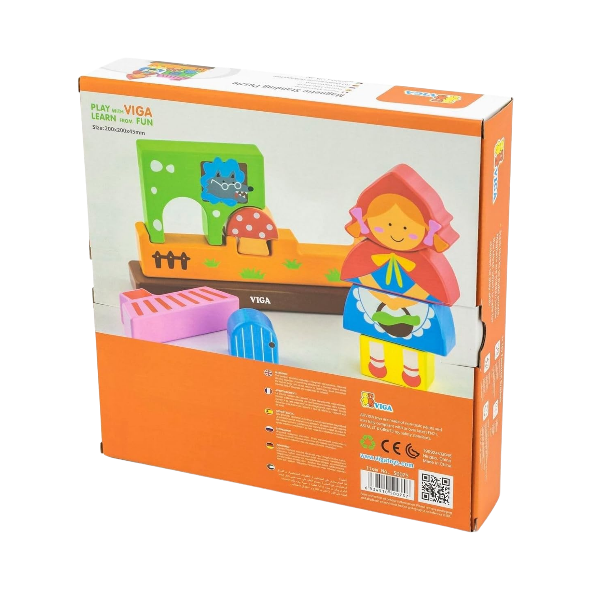 لعبة فيجا ذات الرداء الأحمر، أحجية مغناطيسية من 10 قطع، لعبة مونتيسوري خشبية، تنمي المهارات الحسية والإدراكية والحركية الدقيقة، لعبة تعليمية للأطفال غير سامة وصديقة للبيئة، مناسبة للأطفال من عمر سنتين فما فوق