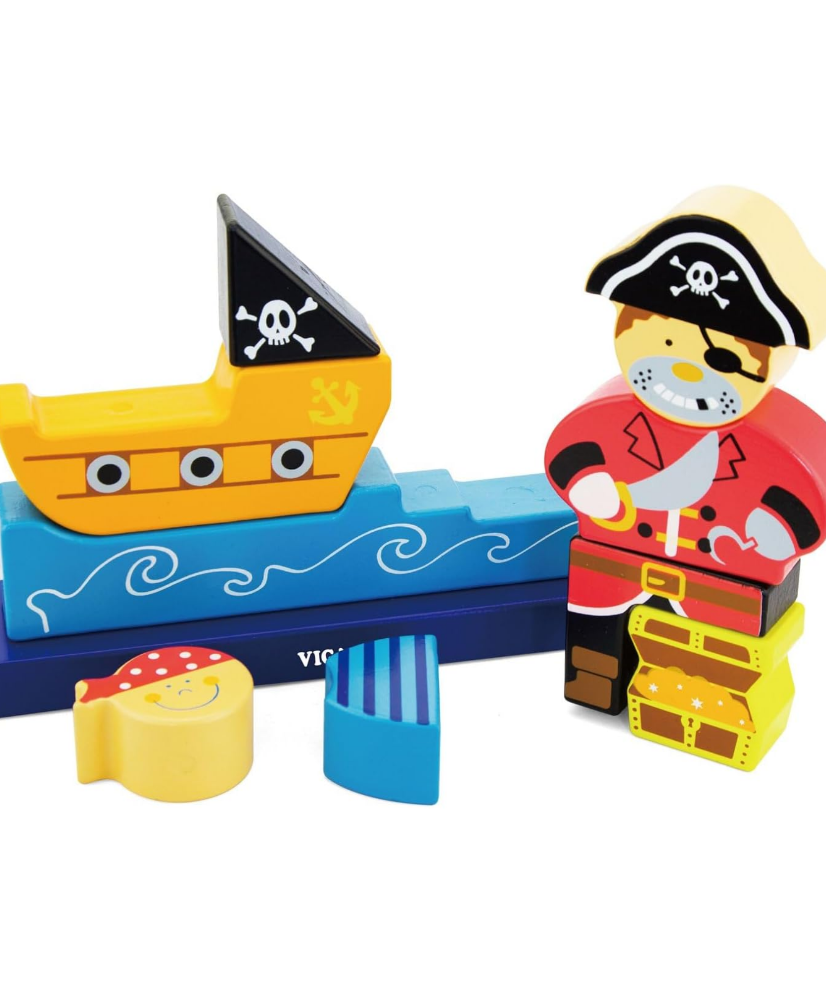 لعبة فيجا بايرت، أحجية مغناطيسية من 10 قطع، لعبة مونتيسوري خشبية، تنمي المهارات الحسية والإدراكية والحركية الدقيقة، غير سامة وصديقة للبيئة، مناسبة للأطفال من عمر سنتين فما فوق