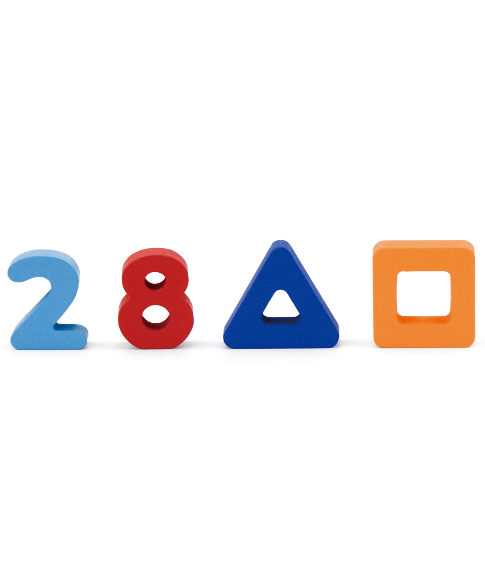 Viga Numbers & Shapes, 20 Piece Block Puzzle, Montessori Wooden Toy, Develops Sensory, Cognitive & Fine Motor Skills, Non-Toxic & Eco-friendly Kids Educational Toy, Suitable for Children Aged 18M+