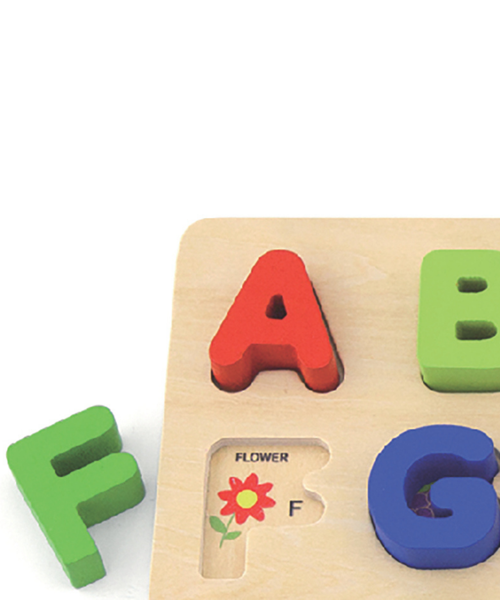 Viga Uppercase Alpabets, 26 Piece Block Puzzle, Montessori Wooden Toy, Develops Sensory, Cognitive & Fine Motor Skills, Non-Toxic & Eco-friendly Kids Educational Toy, Suitable for Children Aged 18M+