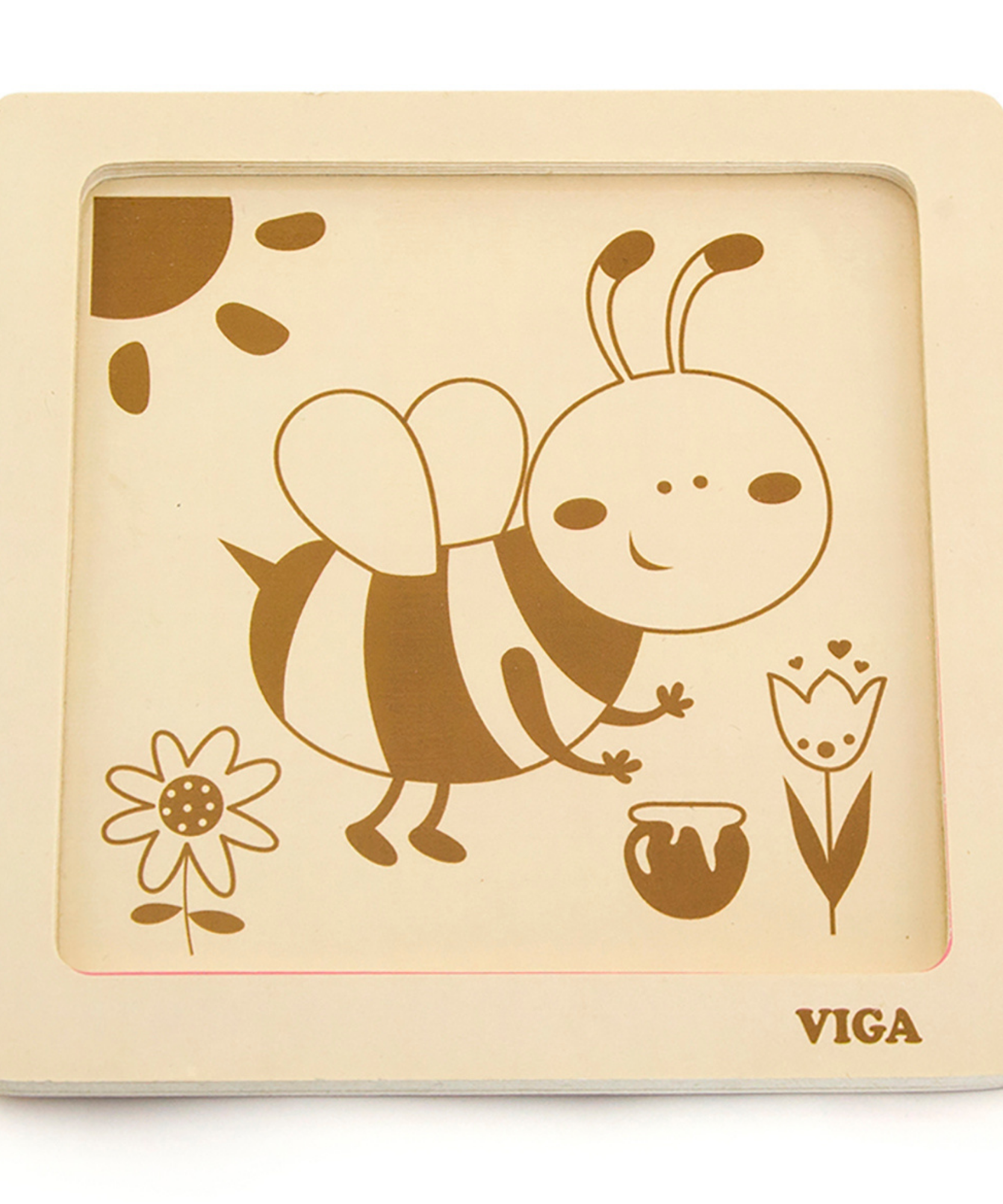 لعبة فيجا هوني بي، أحجية مكعبات من 4 قطع، لعبة مونتيسوري الخشبية، تنمي المهارات الحسية والإدراكية والحركية الدقيقة، لعبة تعليمية للأطفال غير سامة وصديقة للبيئة، مناسبة للأولاد والبنات من سن 12 شهرًا فما فوق